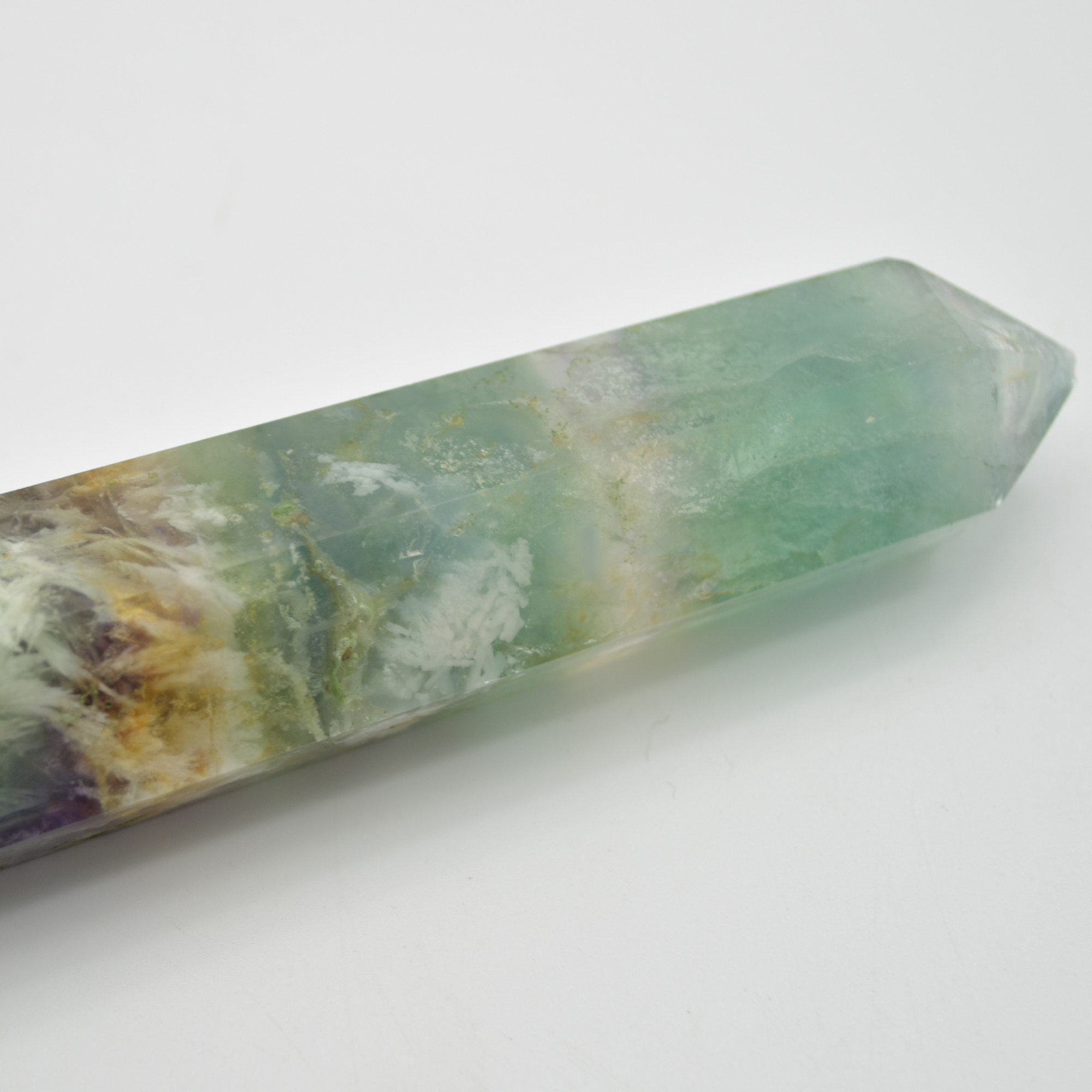 Snowflake Fluorite Point, Tower, Wand - 332 grams - Image 3