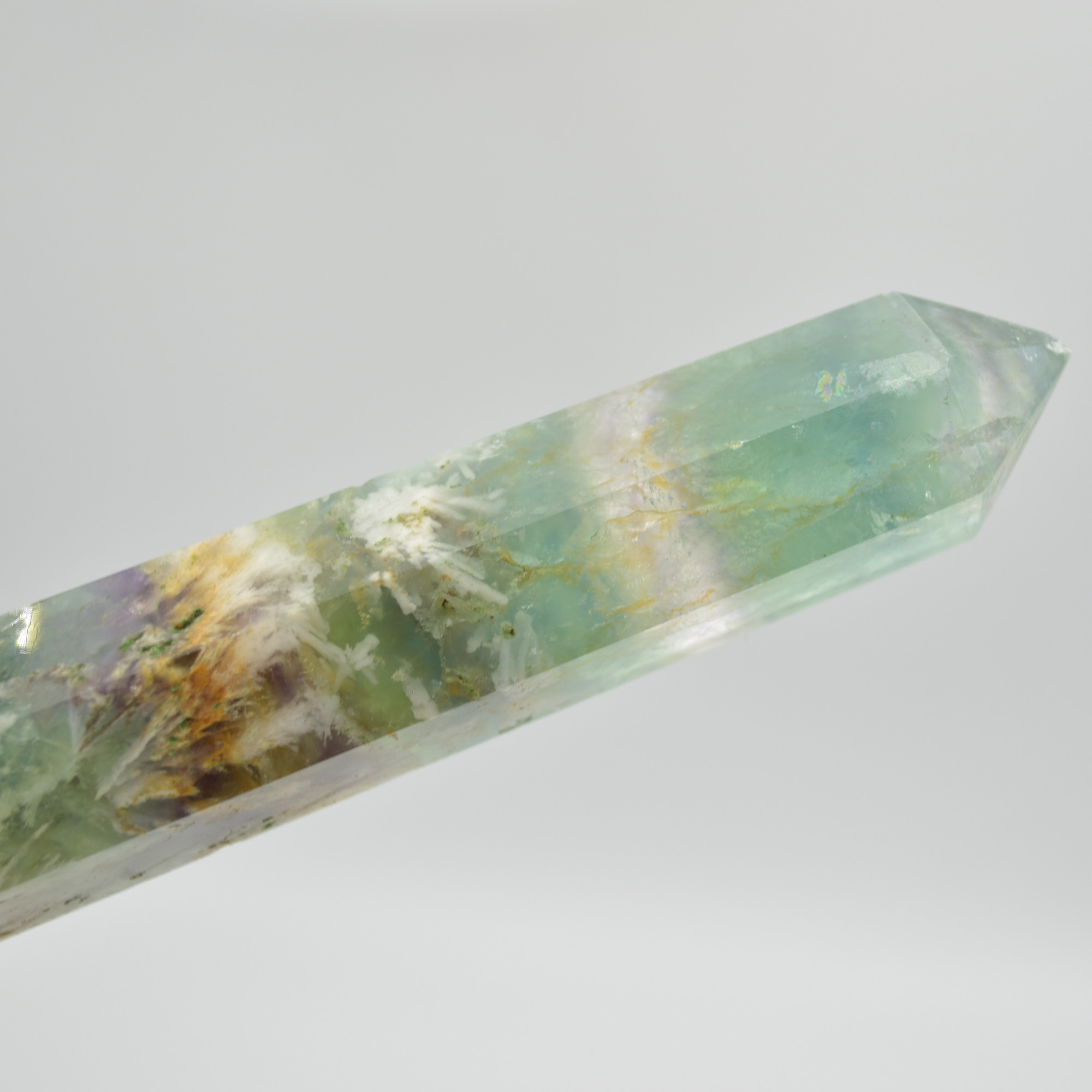 Snowflake Fluorite Point, Tower, Wand - 332 grams - Image 4