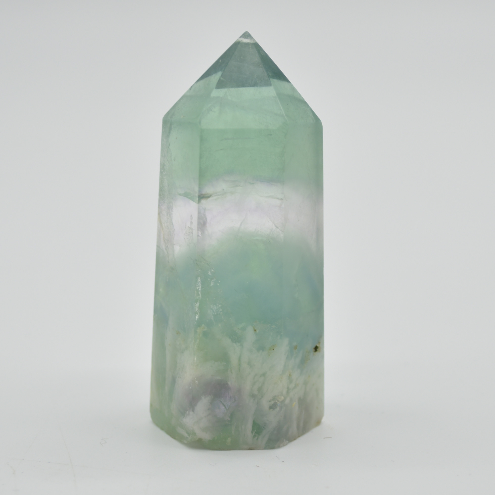 Snowflake Fluorite Point, Tower, Wand - 101 grams - Image 2