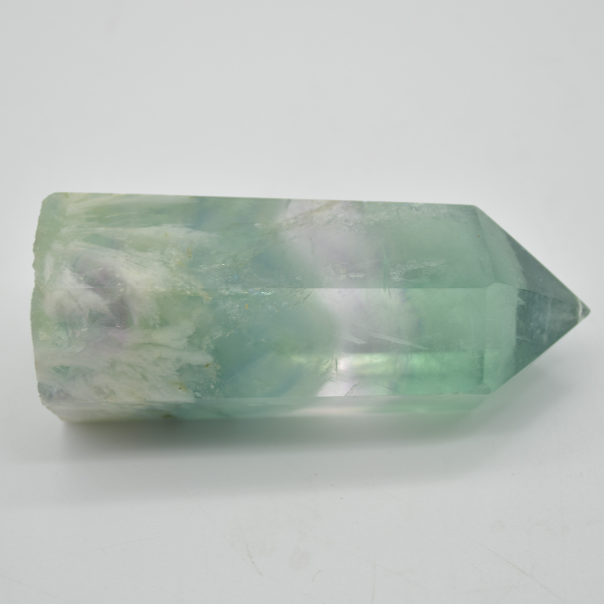 Snowflake Fluorite Point, Tower, Wand - 101 grams - Image 3