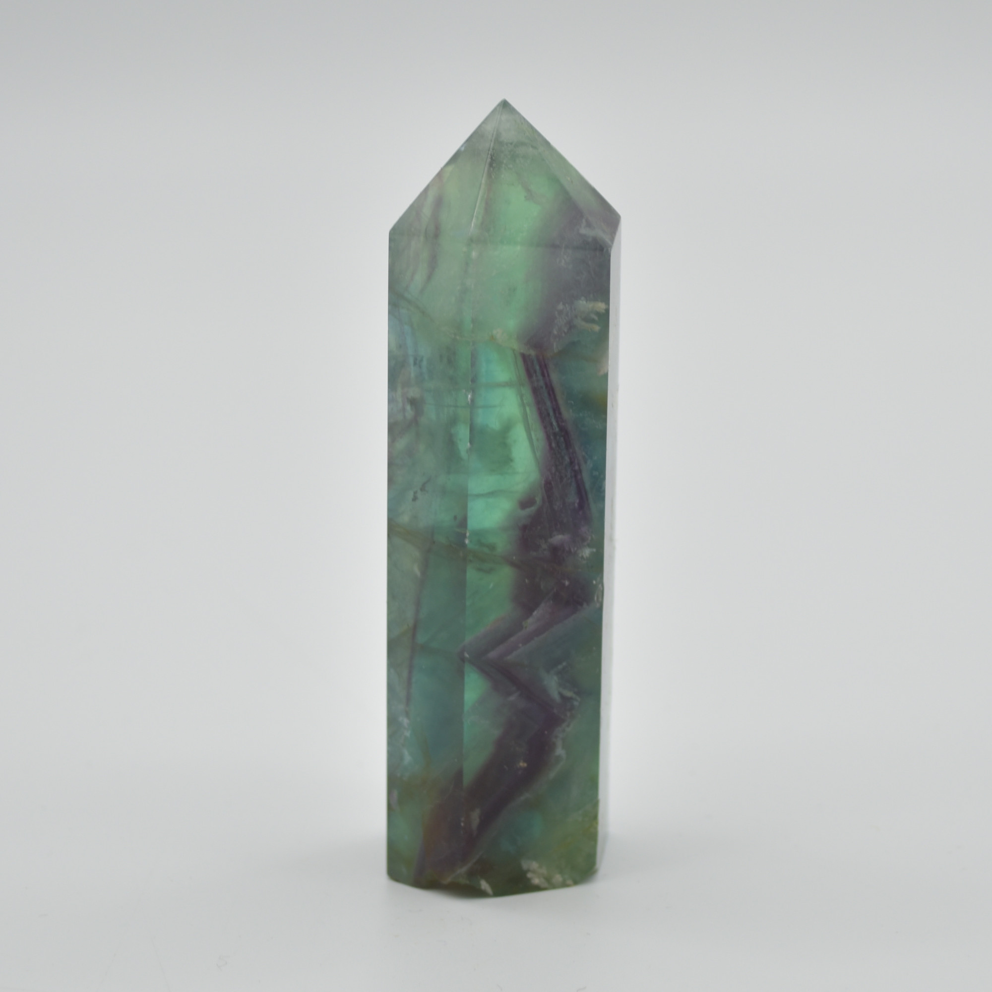 Snowflake Fluorite Point, Tower, Wand - 123 grams - Image 2
