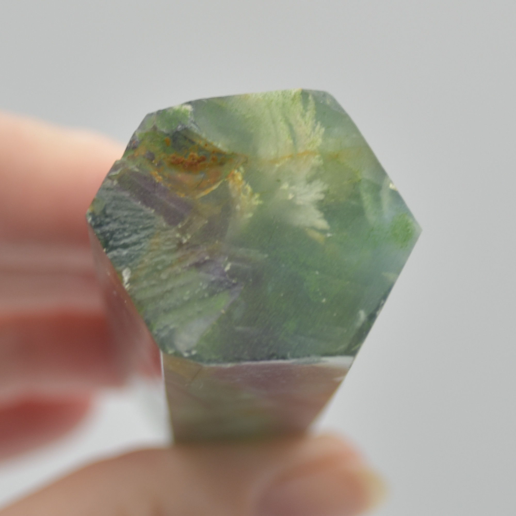 Snowflake Fluorite Point, Tower, Wand - 123 grams - Image 5