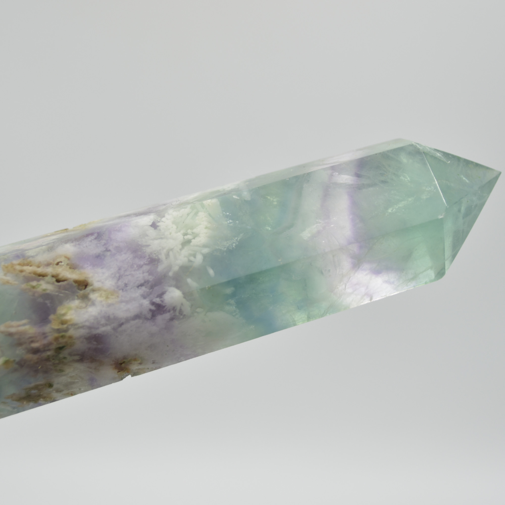 Snowflake Fluorite Point, Tower, Wand - 189 grams - Image 4