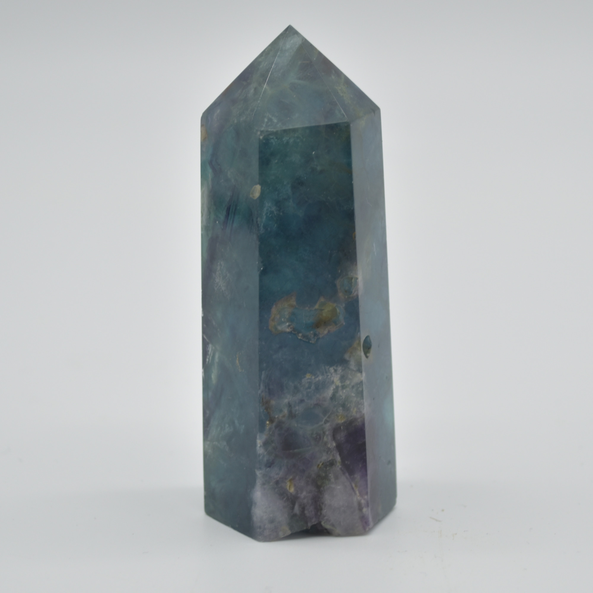 Snowflake Fluorite Point, Tower, Wand - 144 grams - Image 2