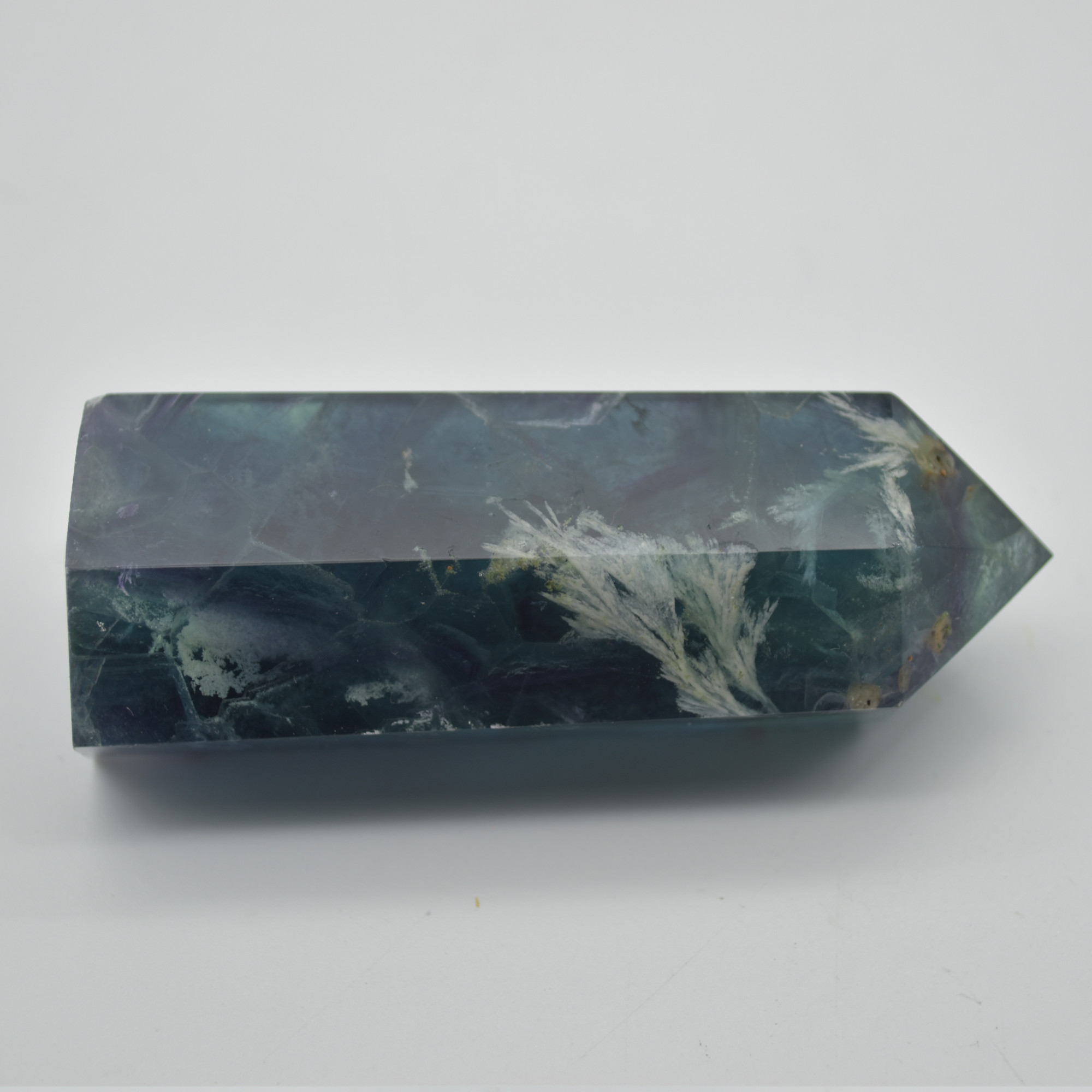 Snowflake Fluorite Point, Tower, Wand - 144 grams - Image 3