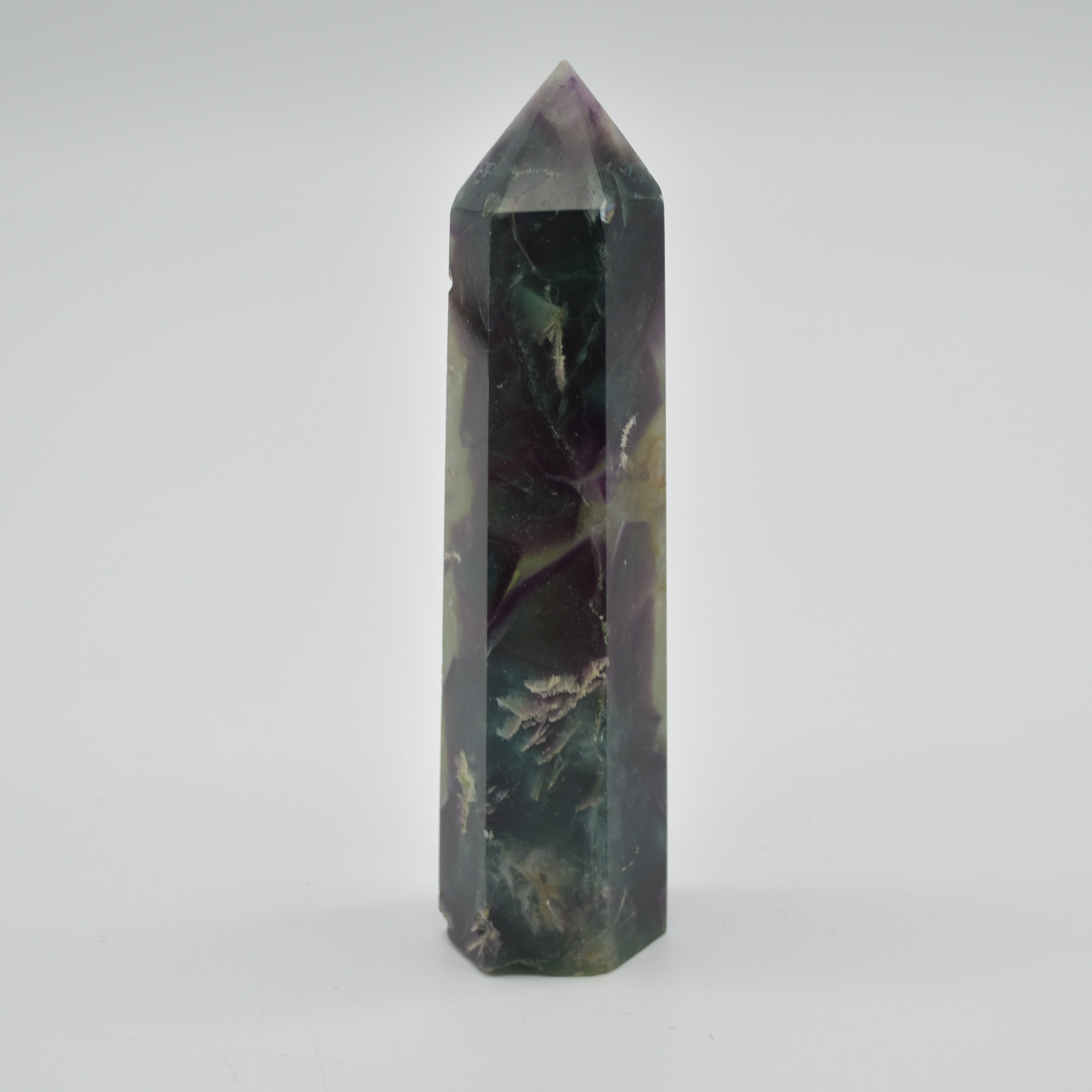 Snowflake Fluorite Point, Tower, Wand - 132 grams - Image 2