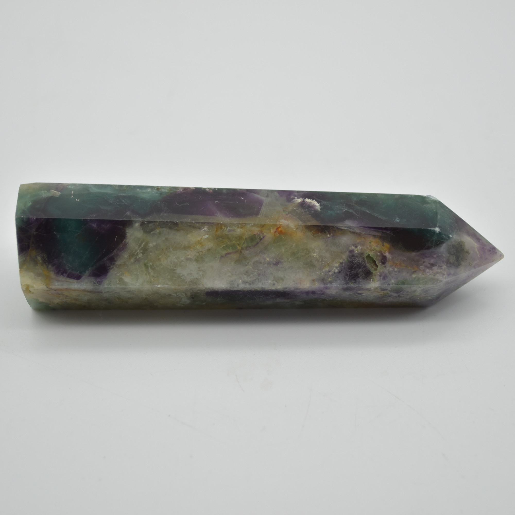 Snowflake Fluorite Point, Tower, Wand - 132 grams - Image 3