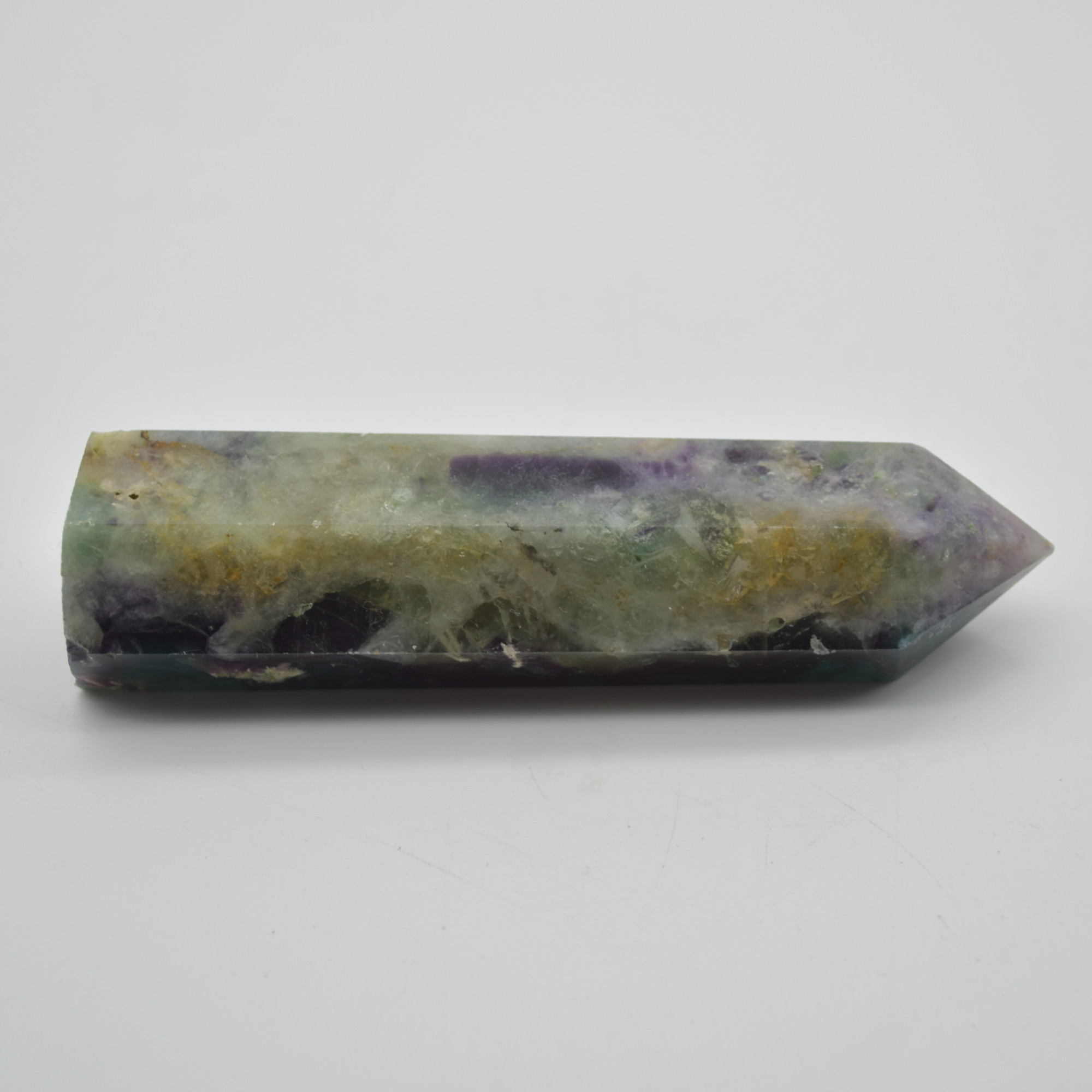 Snowflake Fluorite Point, Tower, Wand - 132 grams - Image 4