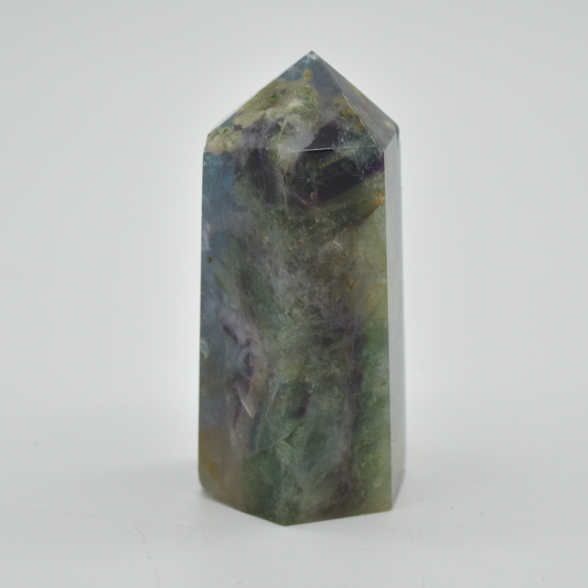 Snowflake Fluorite Point, Tower, Wand - 149 grams - Image 2