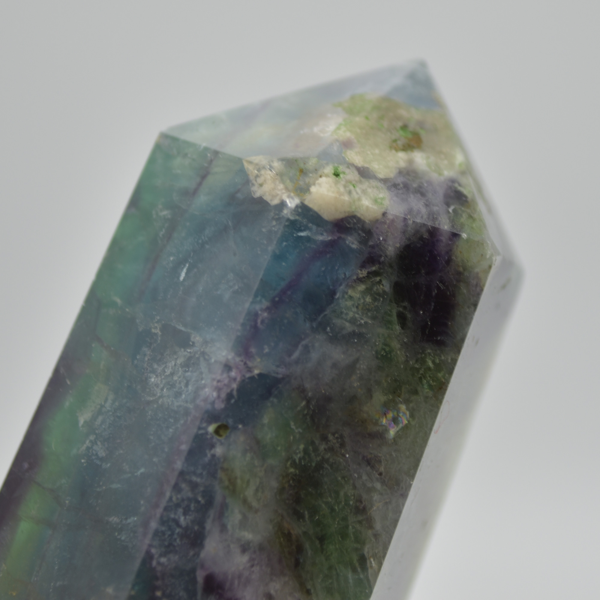 Snowflake Fluorite Point, Tower, Wand - 149 grams - Image 6