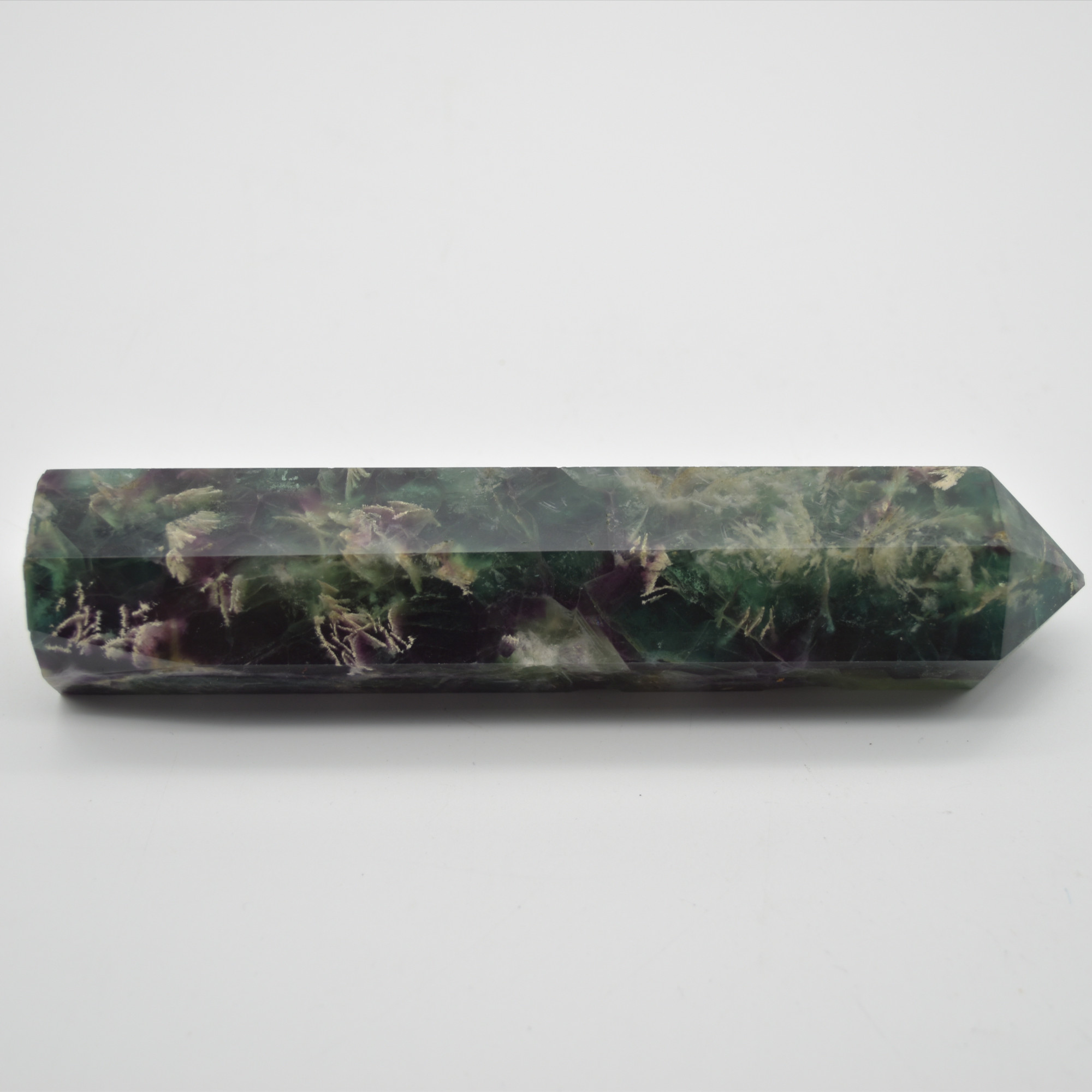 Snowflake Fluorite Point, Tower, Wand - 346 grams - Image 3