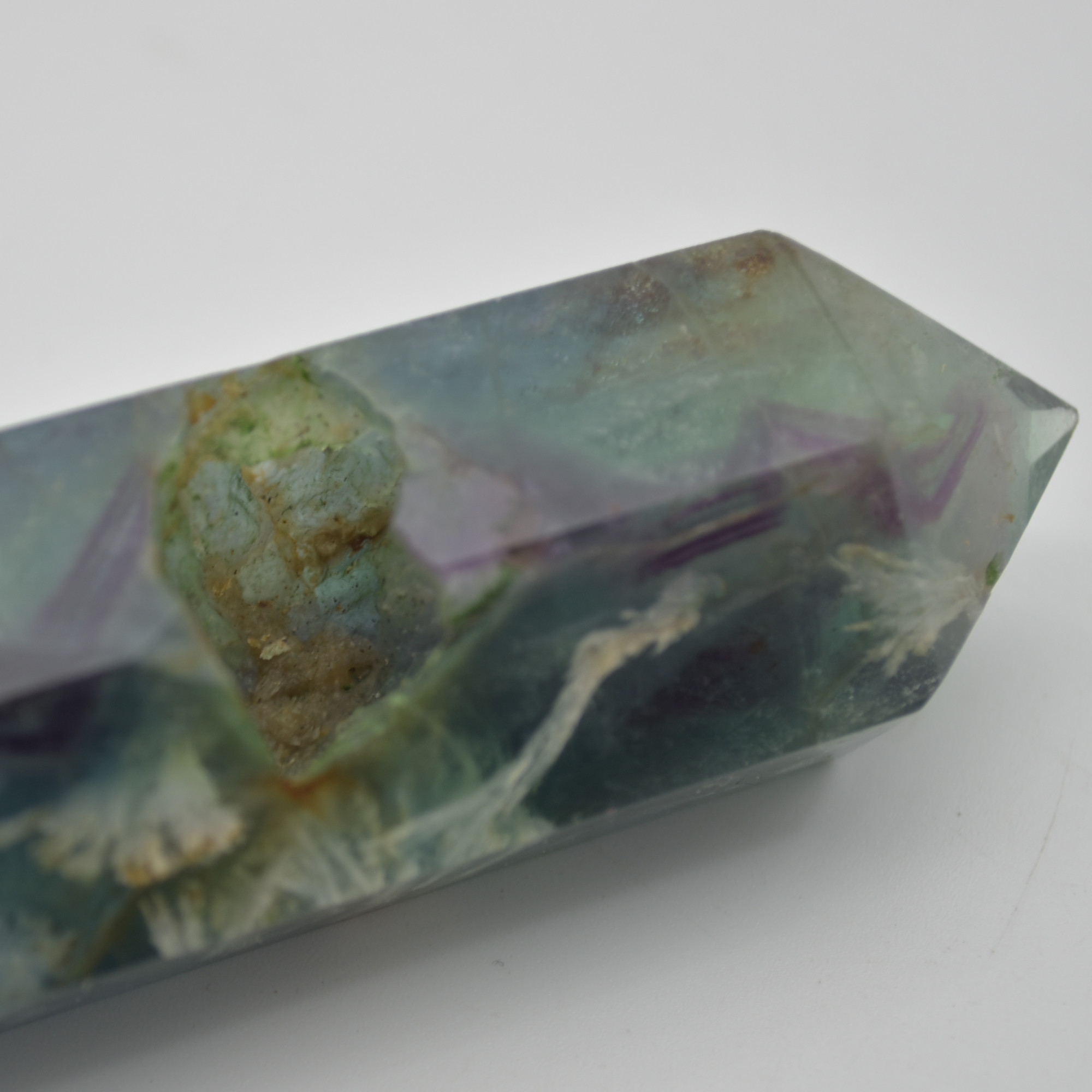 Snowflake Fluorite Point, Tower, Wand - 192 grams - Image 7