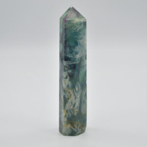 Snowflake Fluorite Point, Tower, Wand  - 280 grams