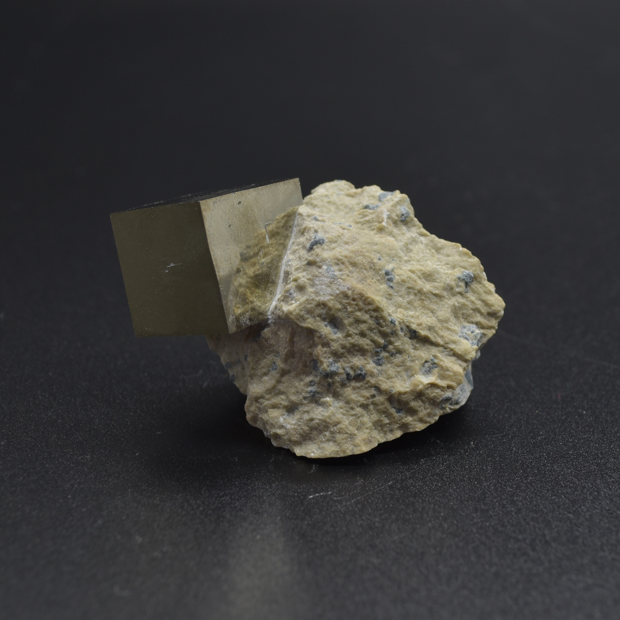 Pyrite Natural Crystal Cube Cluster in Basalt from Navajun, Spain, Fools Gold, 66 grams #01 - Image 2