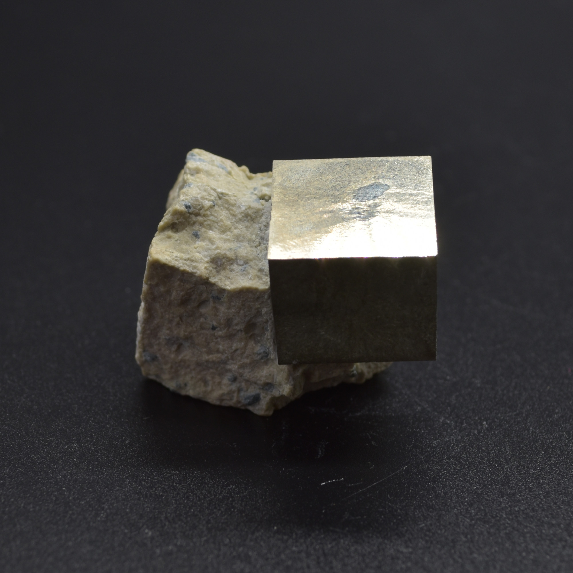 Pyrite Natural Crystal Cube Cluster in Basalt from Navajun, Spain, Fools Gold, 66 grams #01 - Image 3