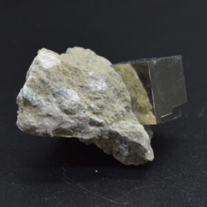 Pyrite Natural Crystal Cube Cluster in Basalt from Navajun, Spain, Fools Gold, 56 grams #18