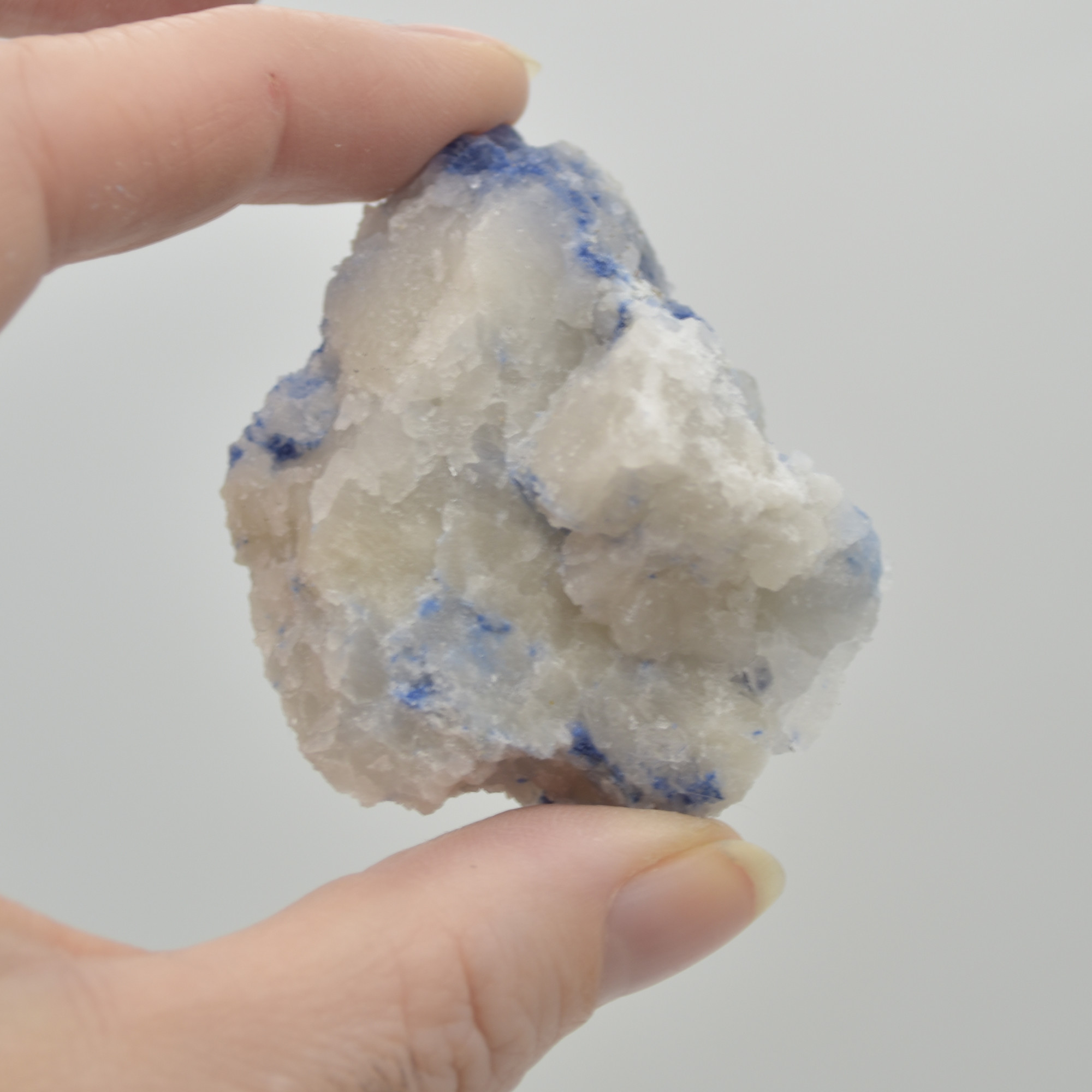 Raw Dumortierite in Quartz Specimen Rock - 79 grams - Image 5