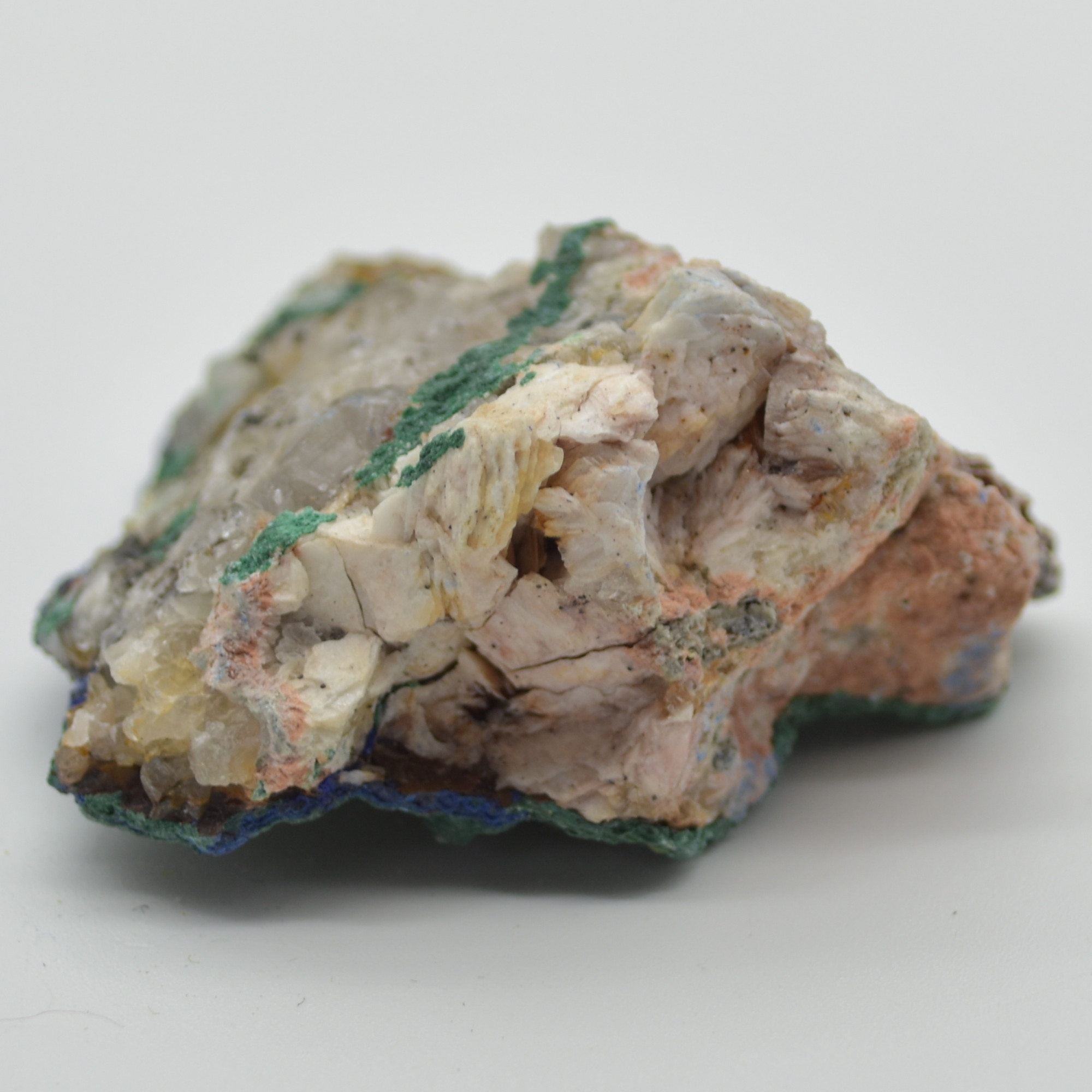 Azurite Malachite Calcite Specimen Matrix Rock - 120 grams - Image 3