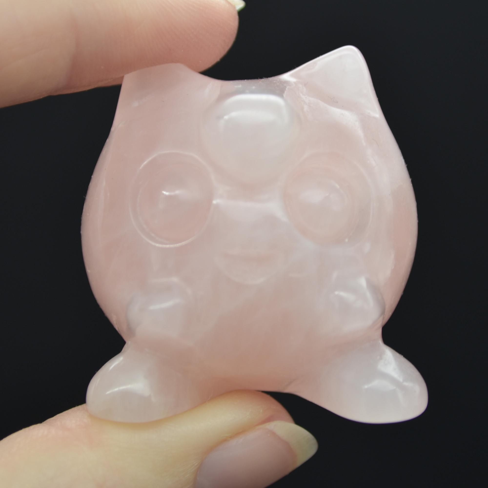 Rose Quartz Crystal Jigglypuff - 3.5cm - 1 count