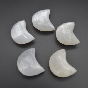 Selenite Moon - 4cm, 6cm and 8cm Sizes - 1 Count