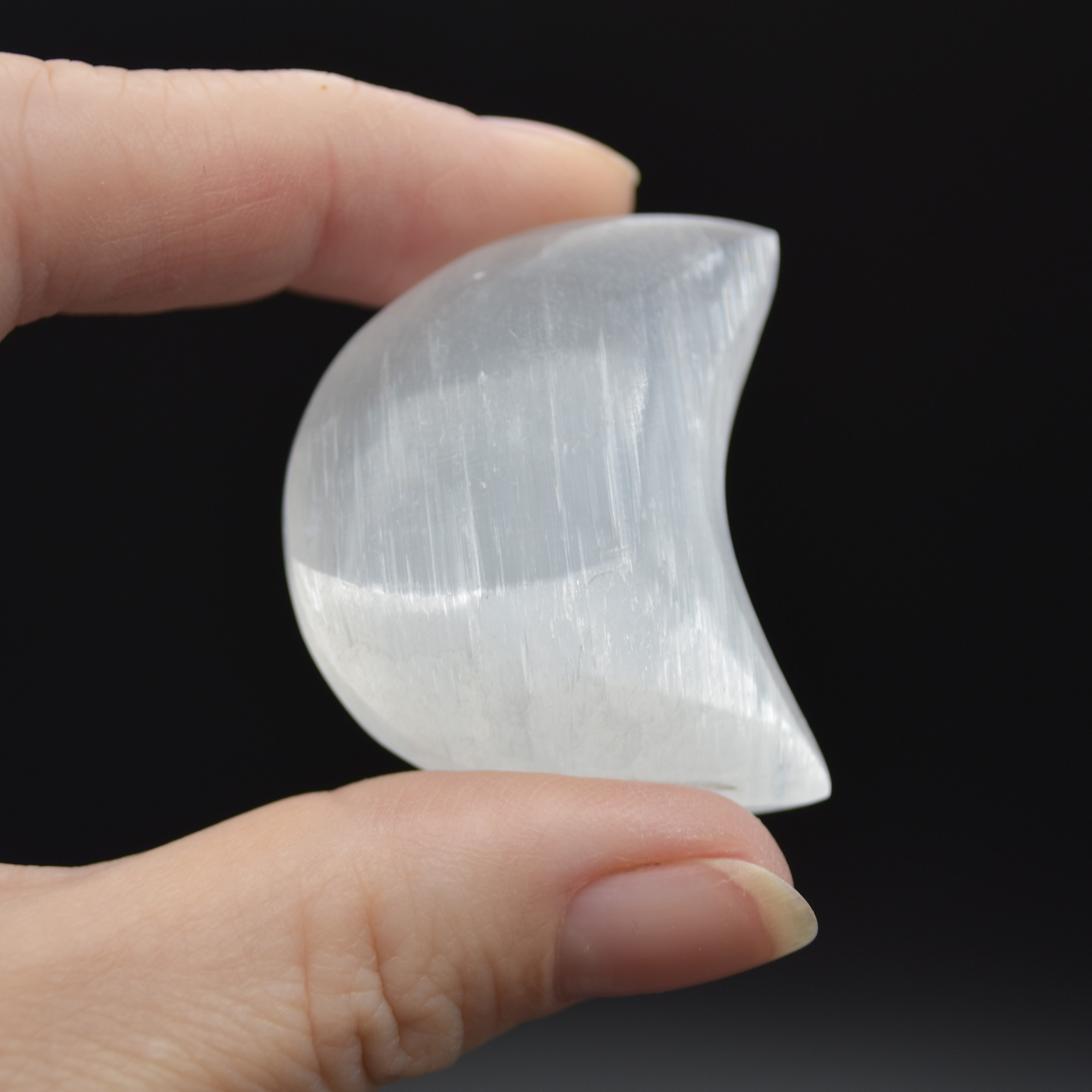 Selenite Moon - 4cm, 6cm and 8cm Sizes - 1 Count - Image 4
