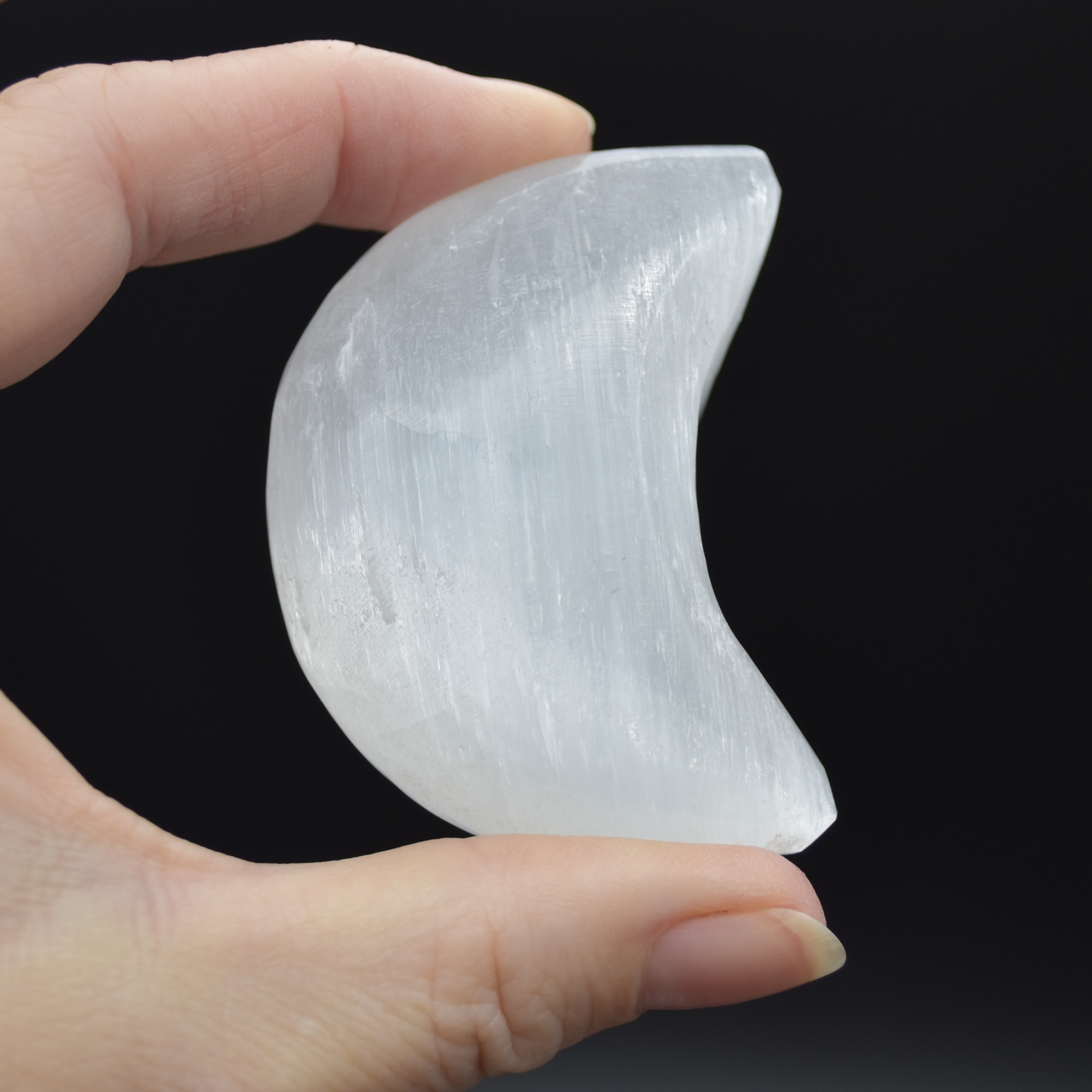 Selenite Moon - 4cm, 6cm and 8cm Sizes - 1 Count - Image 8