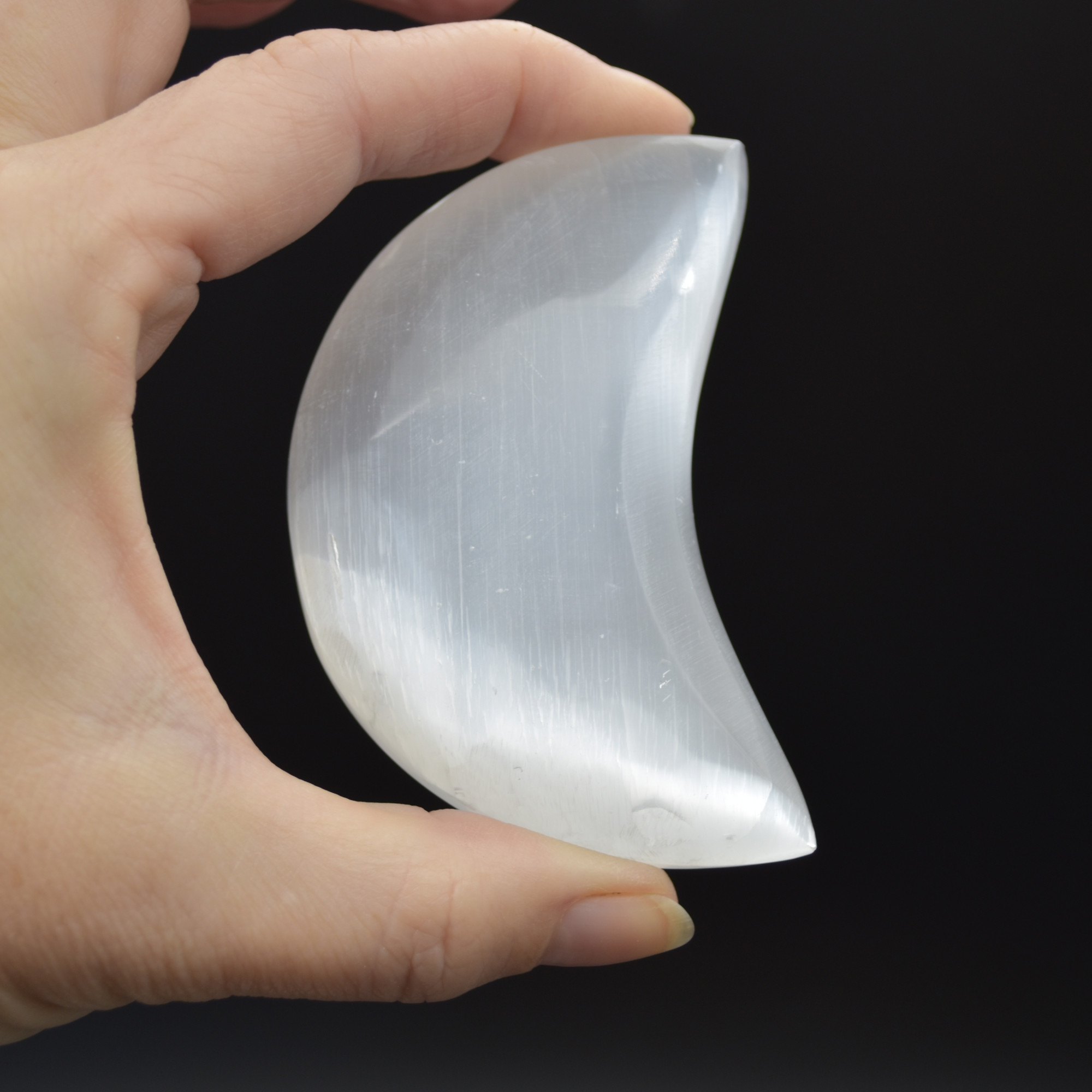 Selenite Moon - 4cm, 6cm and 8cm Sizes - 1 Count - Image 13