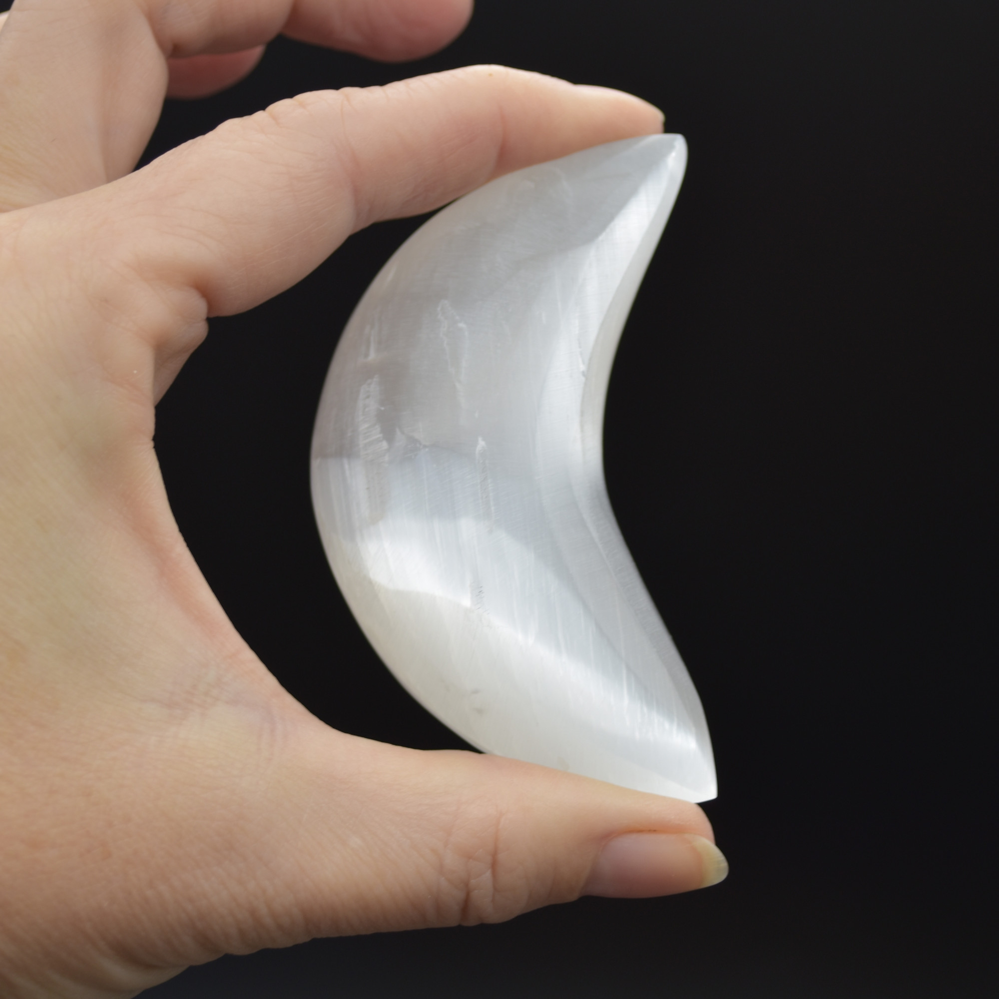 Selenite Moon - 4cm, 6cm and 8cm Sizes - 1 Count - Image 14