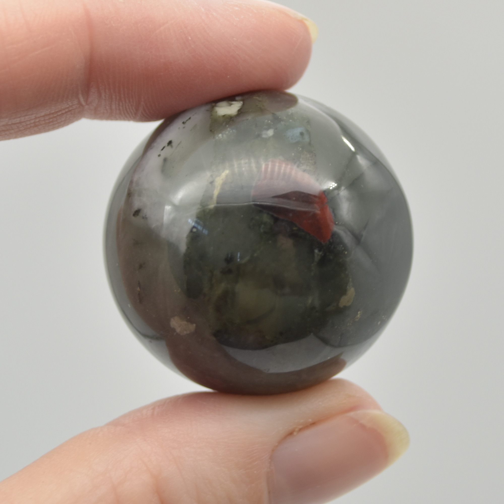 African Blood Jasper Crystal Sphere Ball - 3cm - Image 3