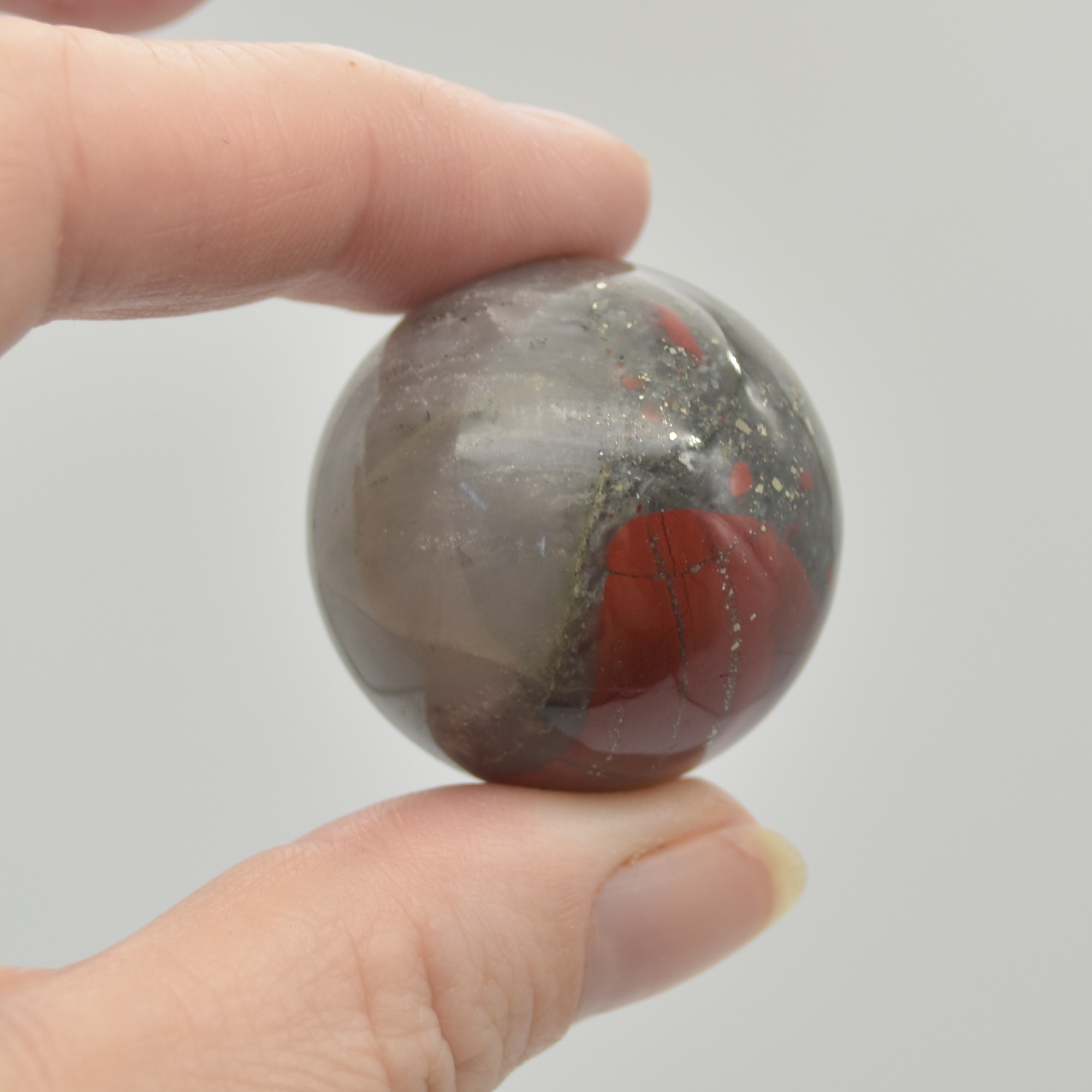 African Blood Jasper Crystal Sphere Ball - 3cm - Image 4