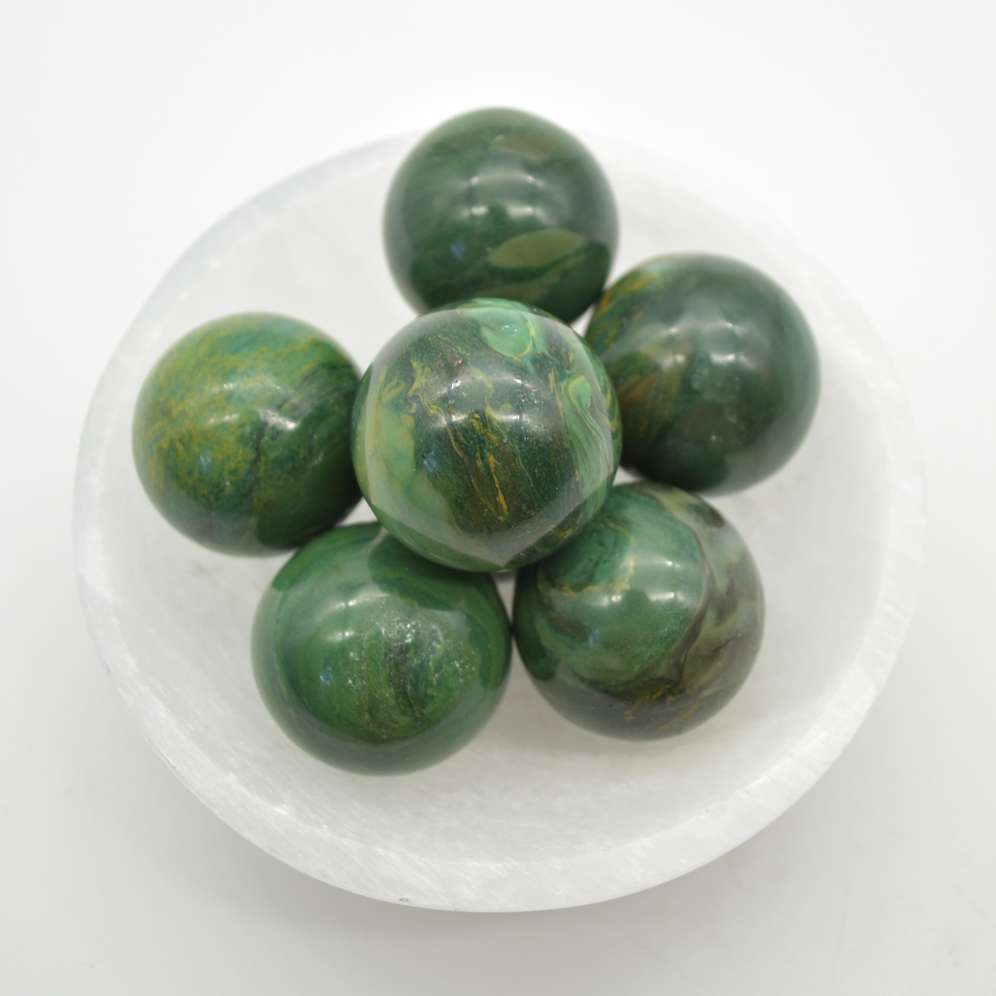 African Jade Crystal Sphere Ball - 3cm
