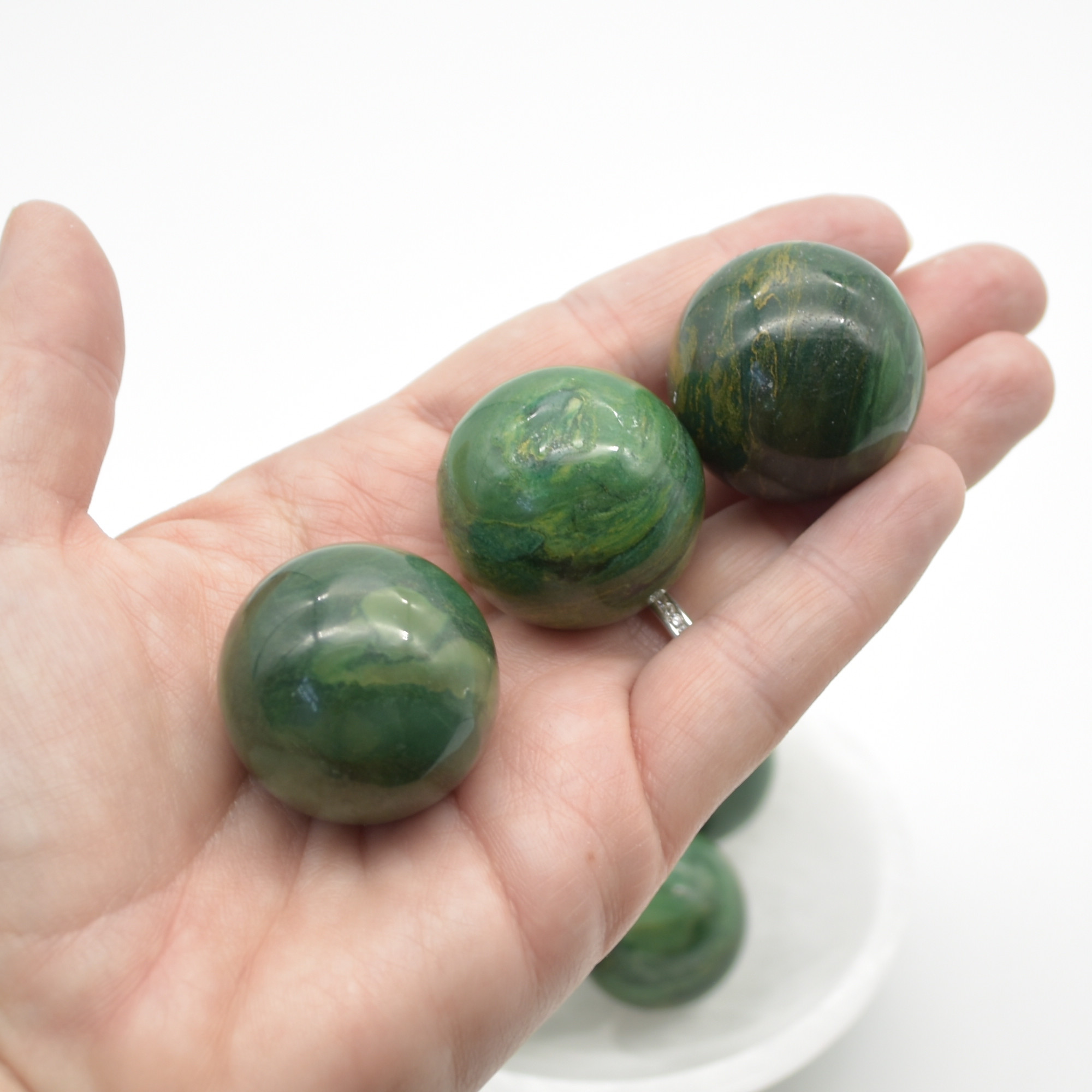 African Jade Crystal Sphere Ball - 3cm - Image 6