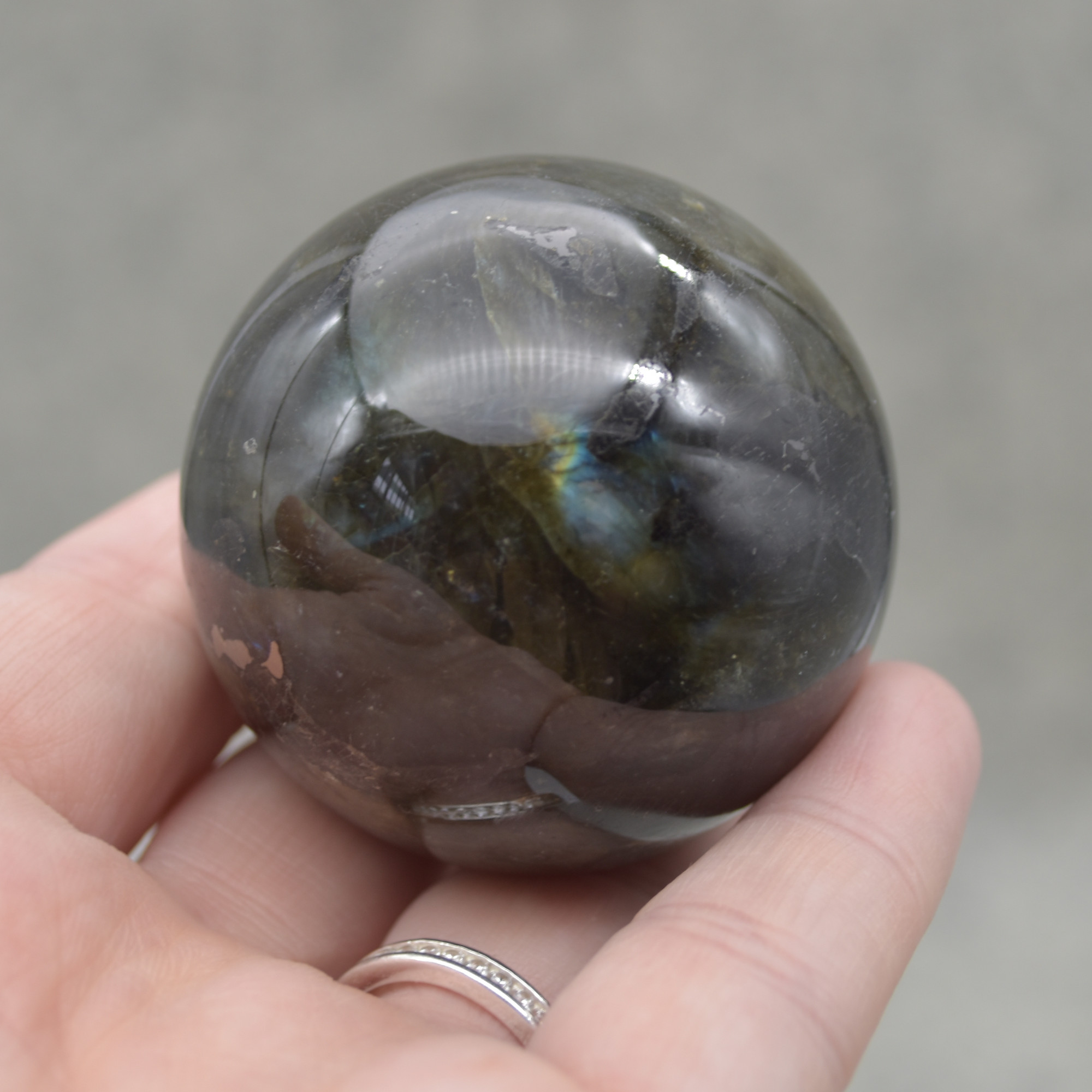 Labradorite Crystal Sphere Ball - 4.5cm - 151 grams - Image 6
