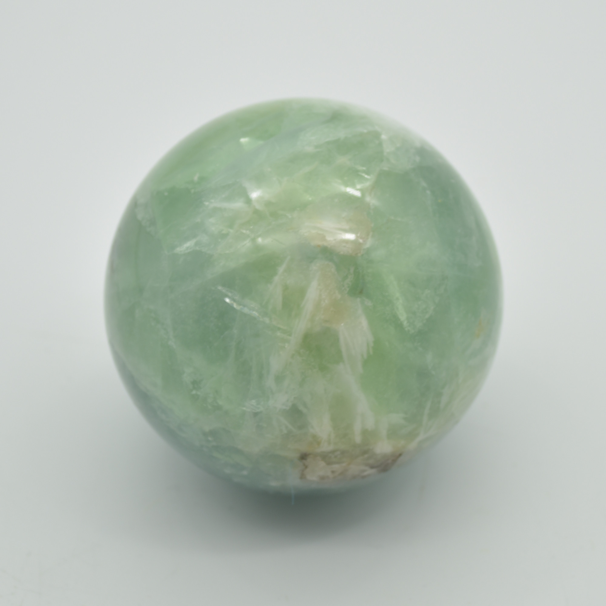 Snowflake Fluorite Crystal Sphere / Ball - 293 grams - Image 2