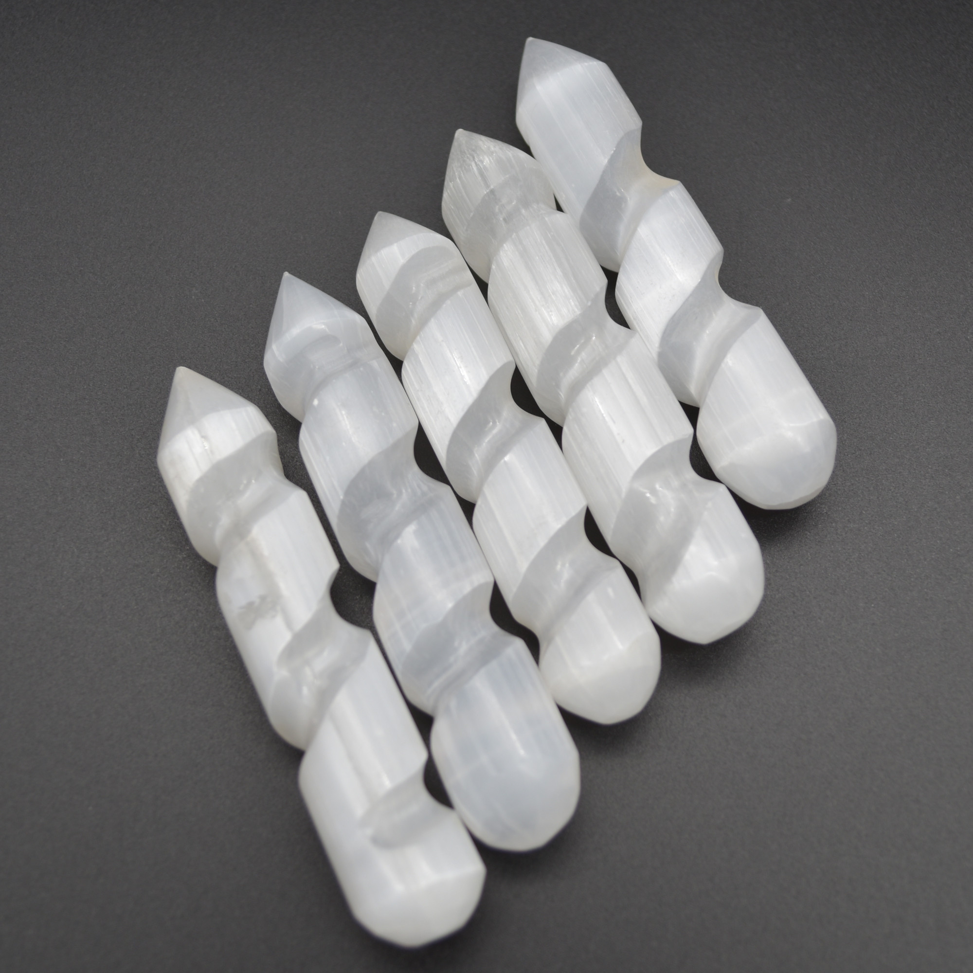 Selenite Spiral Point Wand - 10cm - 1 Count - Image 2