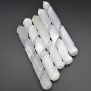 Selenite Spiral Point Wand - 15cm - 1 Count