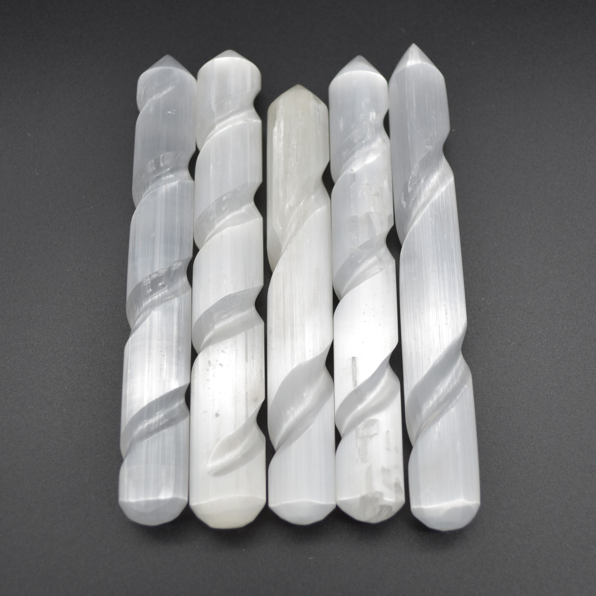 Selenite Spiral Point Wand - 15cm - 1 Count - Image 2