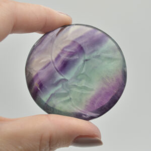 Rainbow Fluorite Sun and Moon Face  - 5cm -  48 grams - 1 count