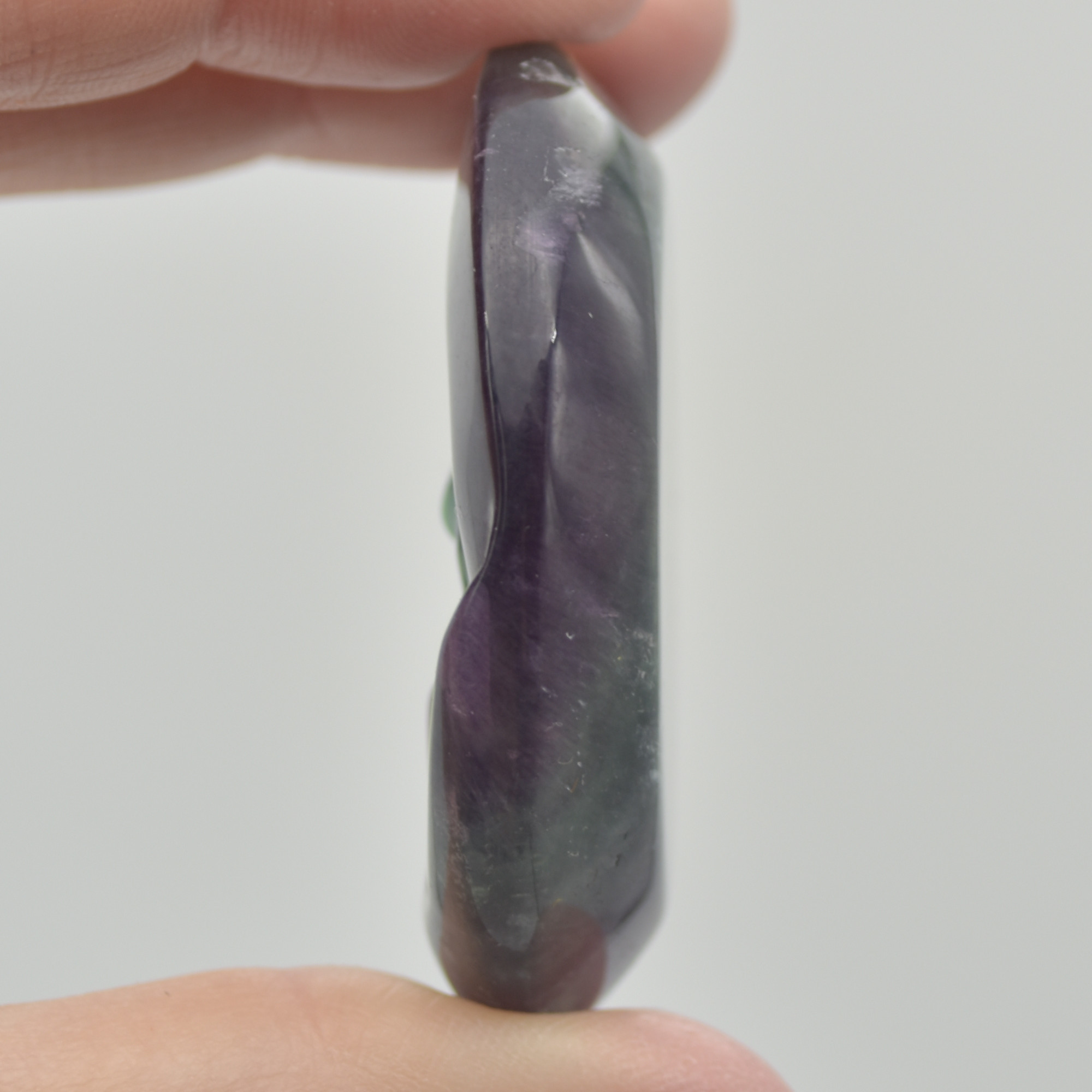 Rainbow Fluorite Sun and Moon Face - 5cm - 48 grams - 1 count - Image 3