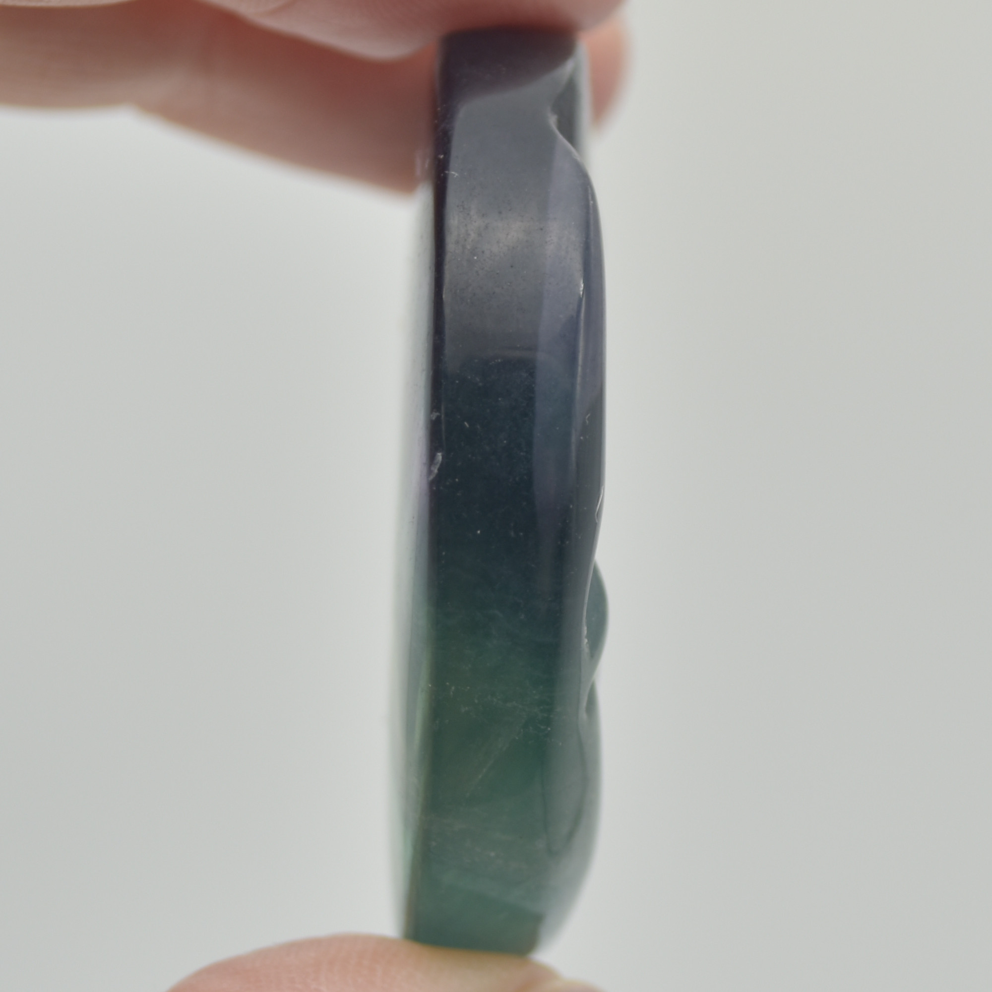 Rainbow Fluorite Sun and Moon Face - 4.5cm - 40 grams - 1 count - Image 3