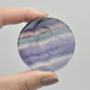 Rainbow Fluorite Sun and Moon Face  - 4.8cm -  58 grams - 1 count
