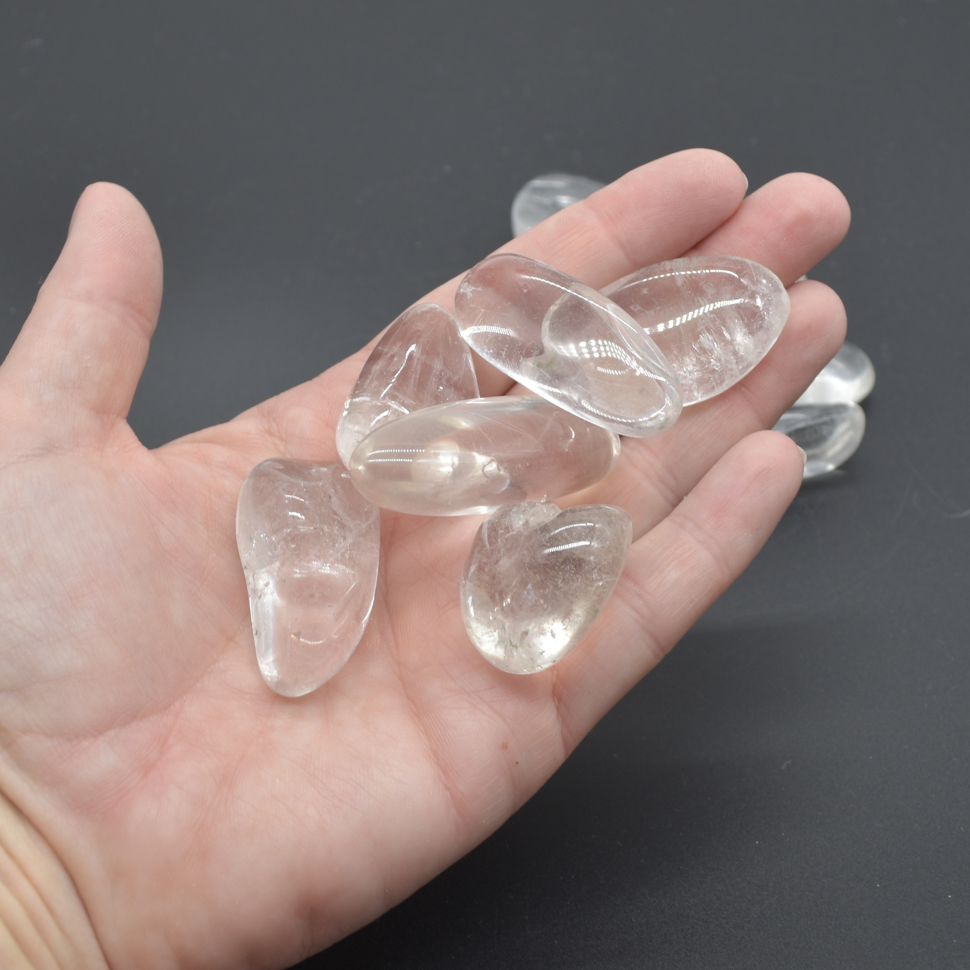 Clear Quartz Crystal Tumblestones - 100 gram pack - Image 3