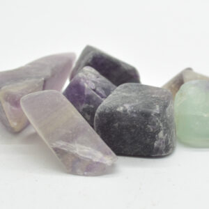 Raw Rainbow Fluorite Tumblestones- 100 gram pack