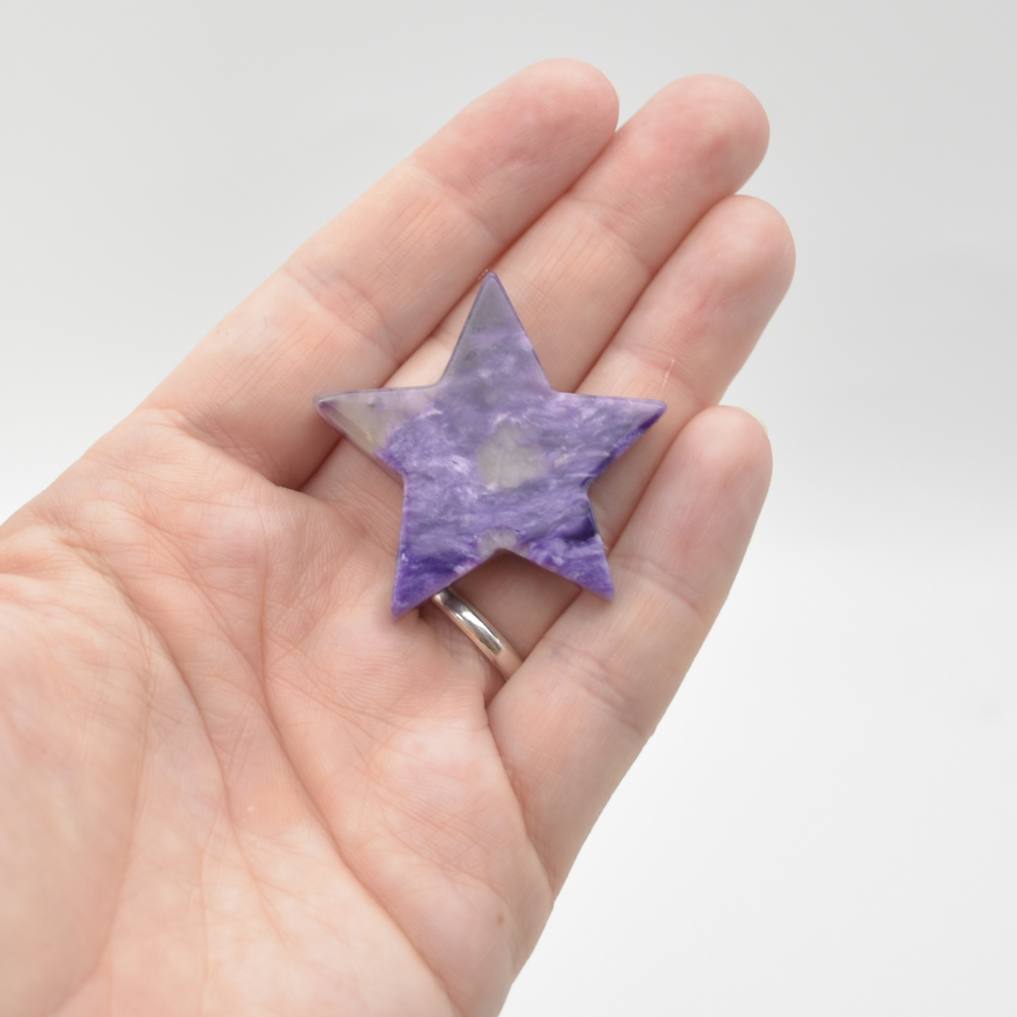 Charoite Crystal Star - 3.5cm - 1 Count #05 - Image 3