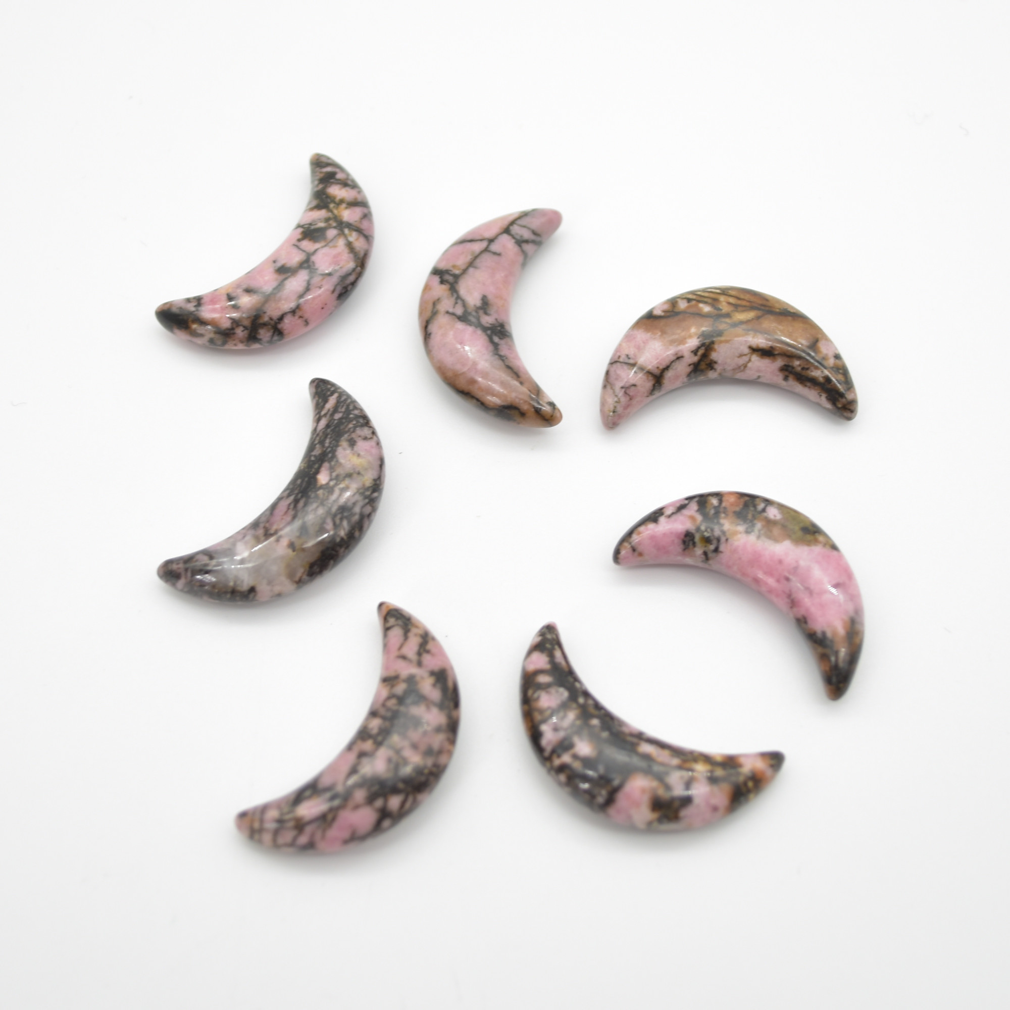 Rhodonite Crescent Moon - 3cm - 1 Count - Image 3