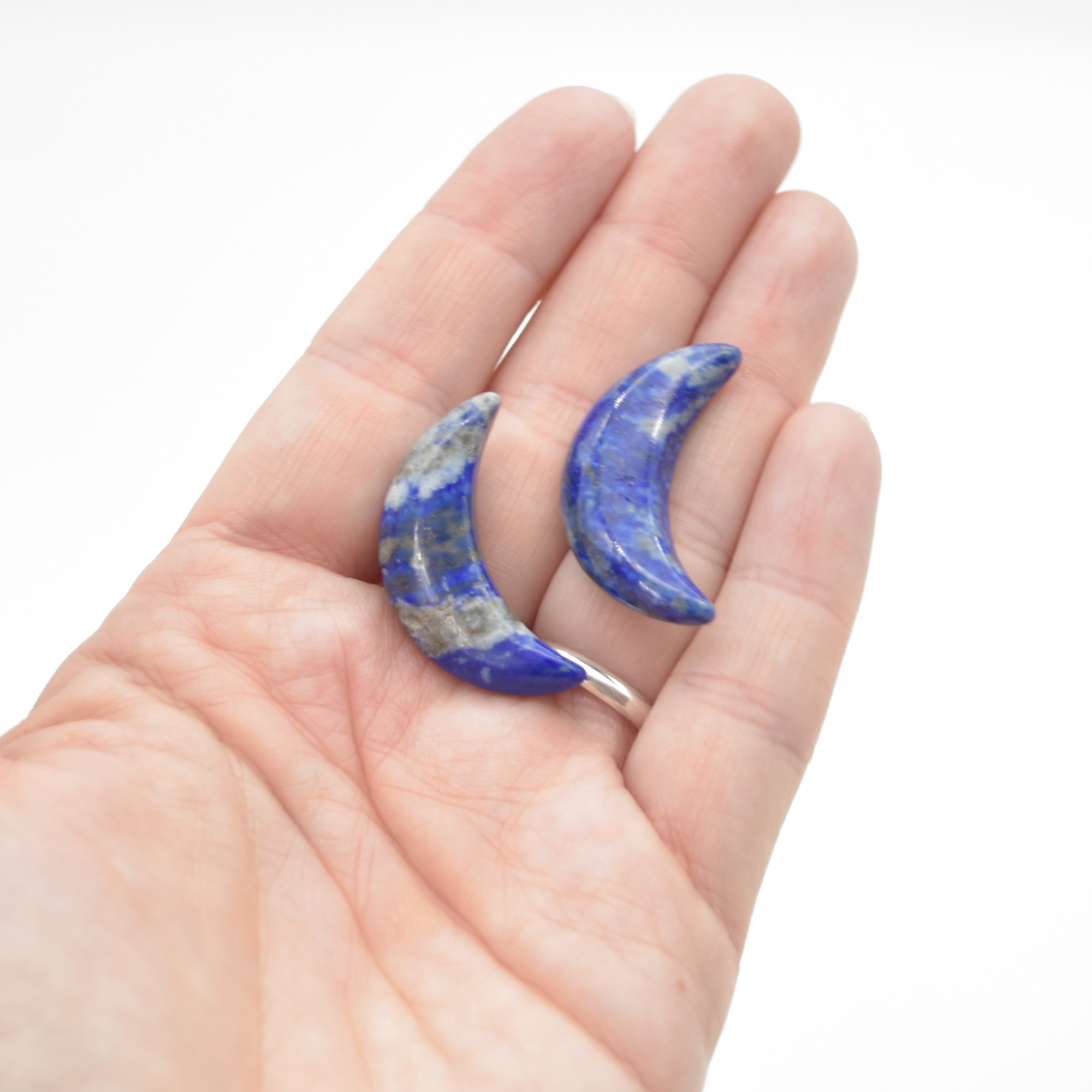 Lapis Lazuli Crescent Moon - 3cm - 1 Count - Image 7