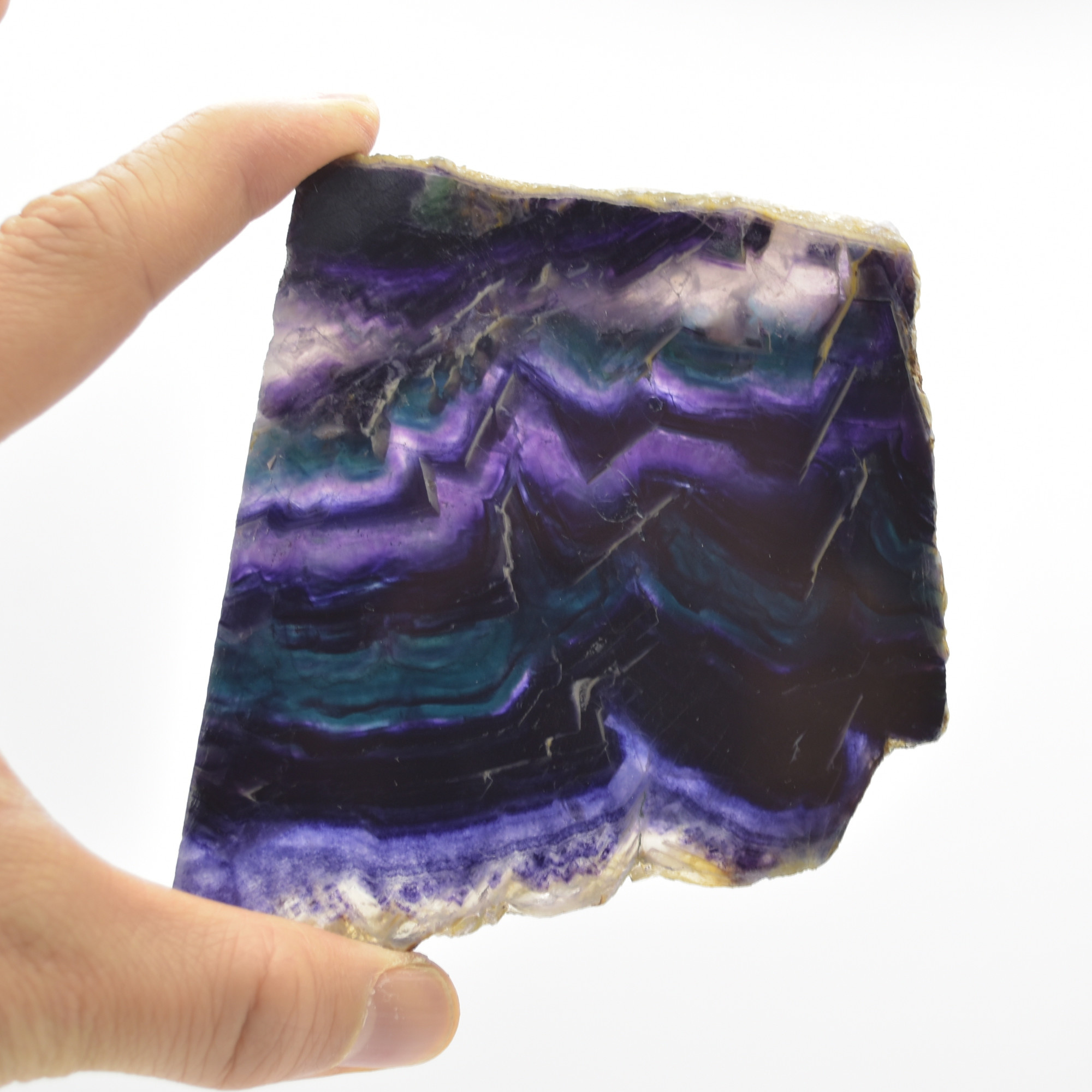 Rainbow Fluorite Freeform Slice - 271 grams - #12 - Image 2
