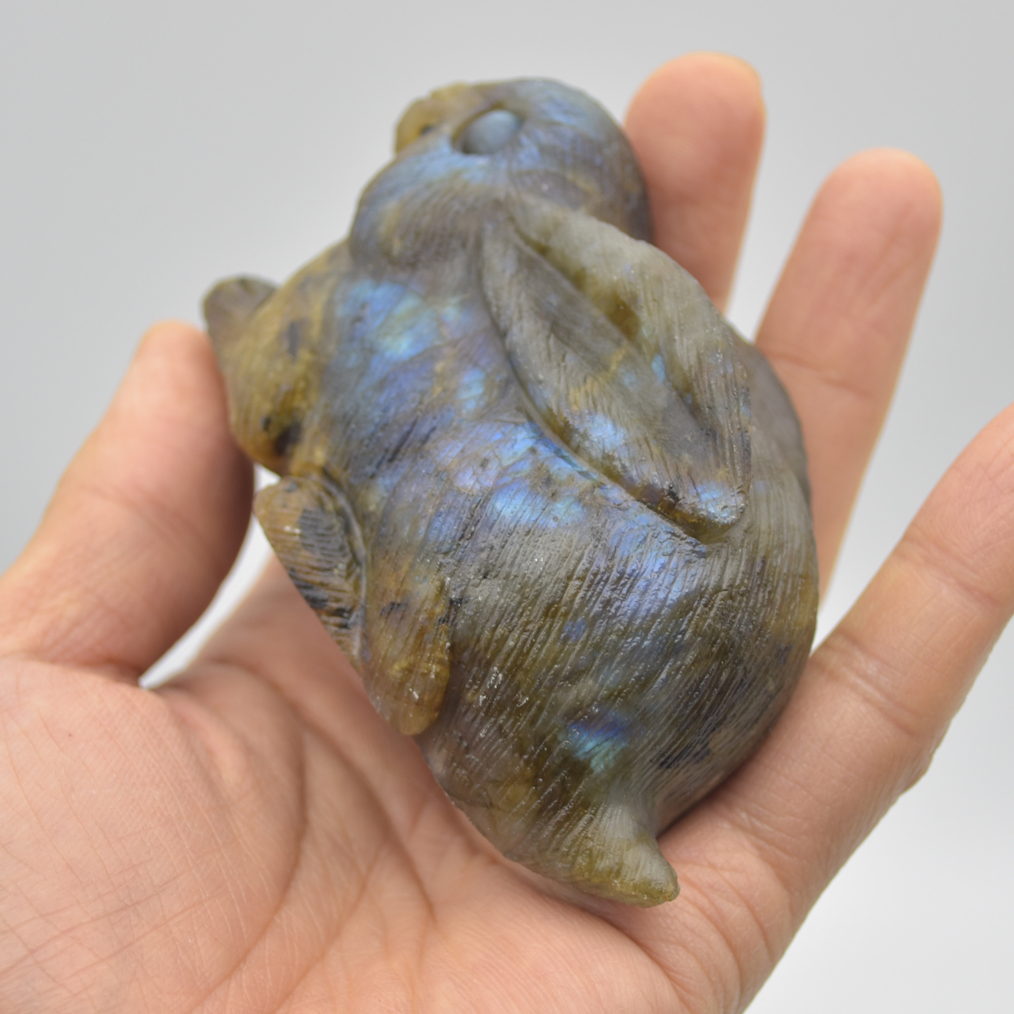 Labradorite Carved Rabbit - 9.5cm - 275 grams #01 - Image 2