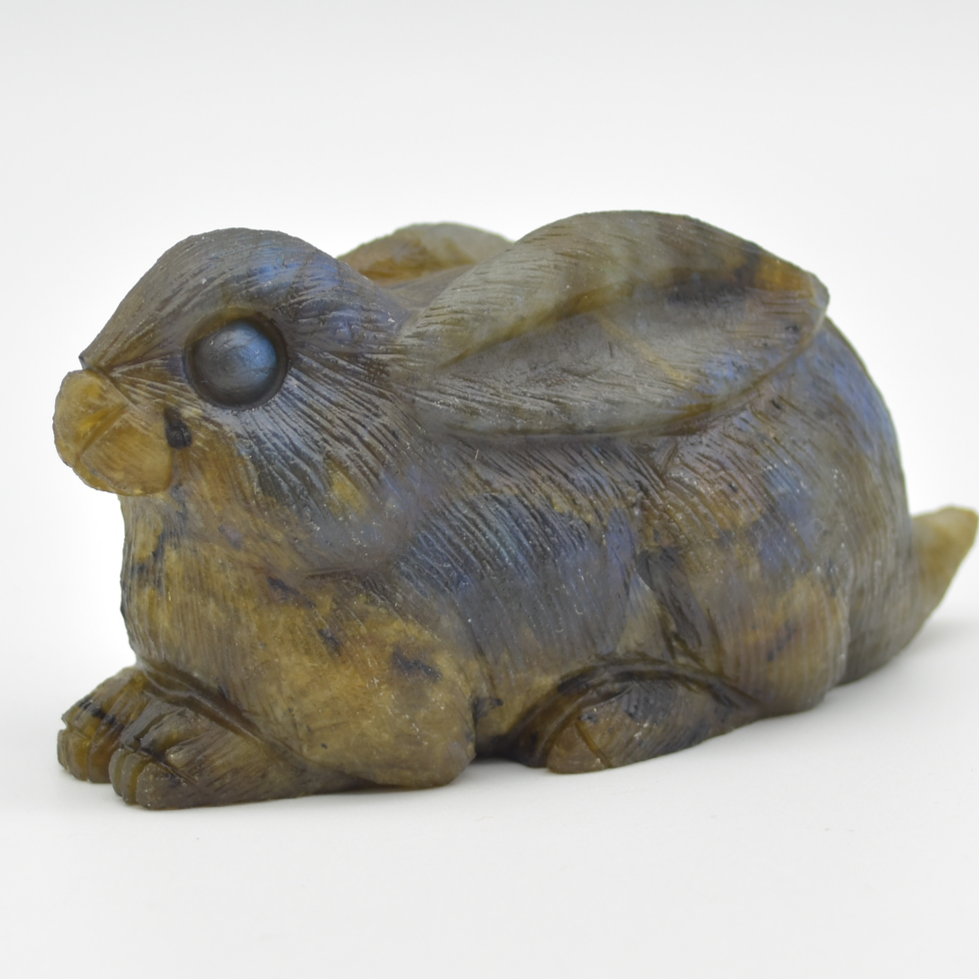 Labradorite Carved Rabbit - 9.5cm - 275 grams #01 - Image 5