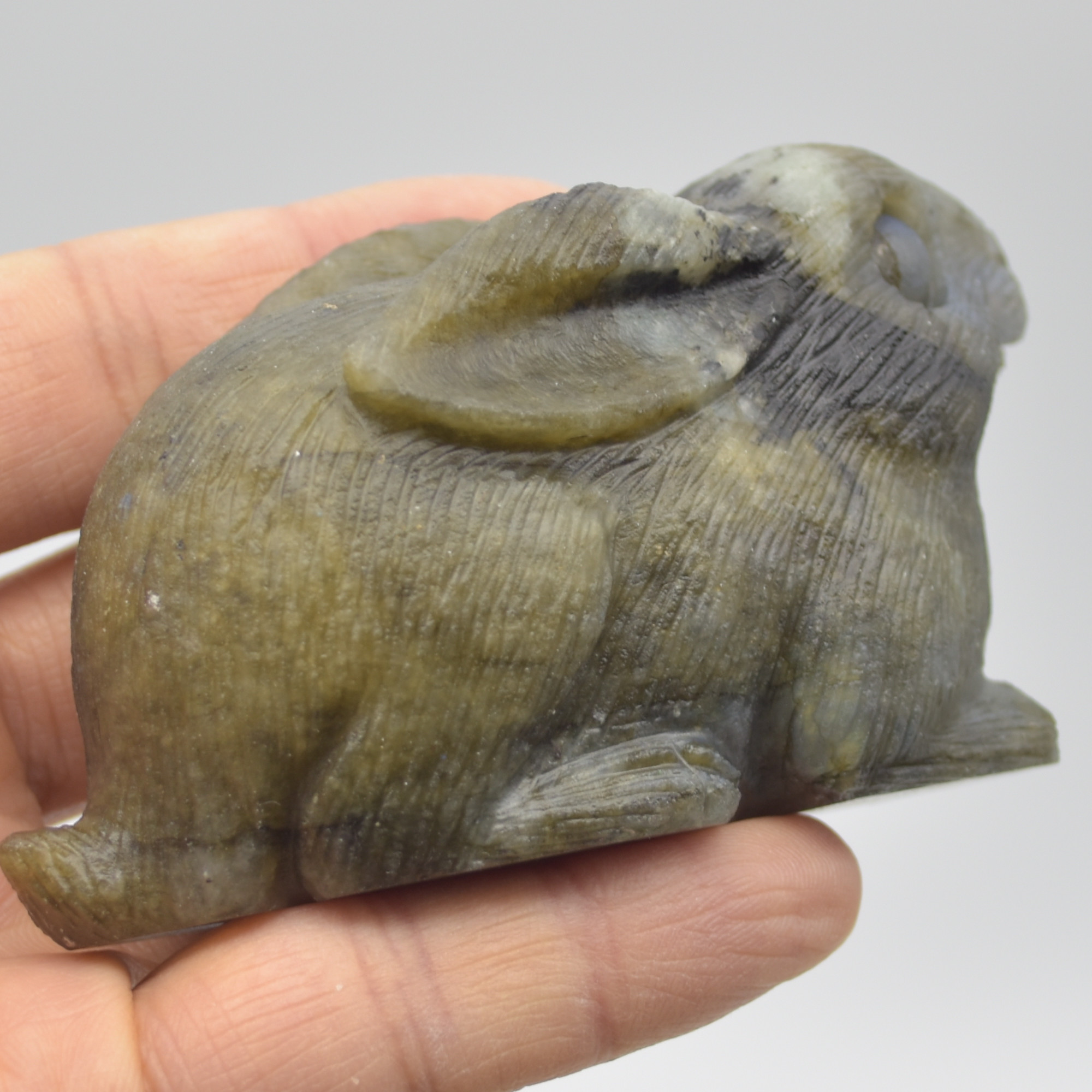Labradorite Carved Rabbit - 8.5cm - 197 grams #04 - Image 2